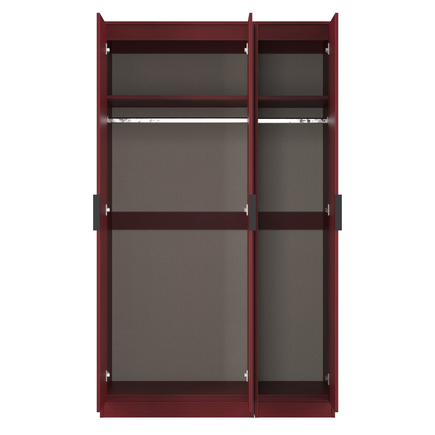 Hong Kong G Tall Wardrobe Red 3 Doors 1 Shelf 198cm