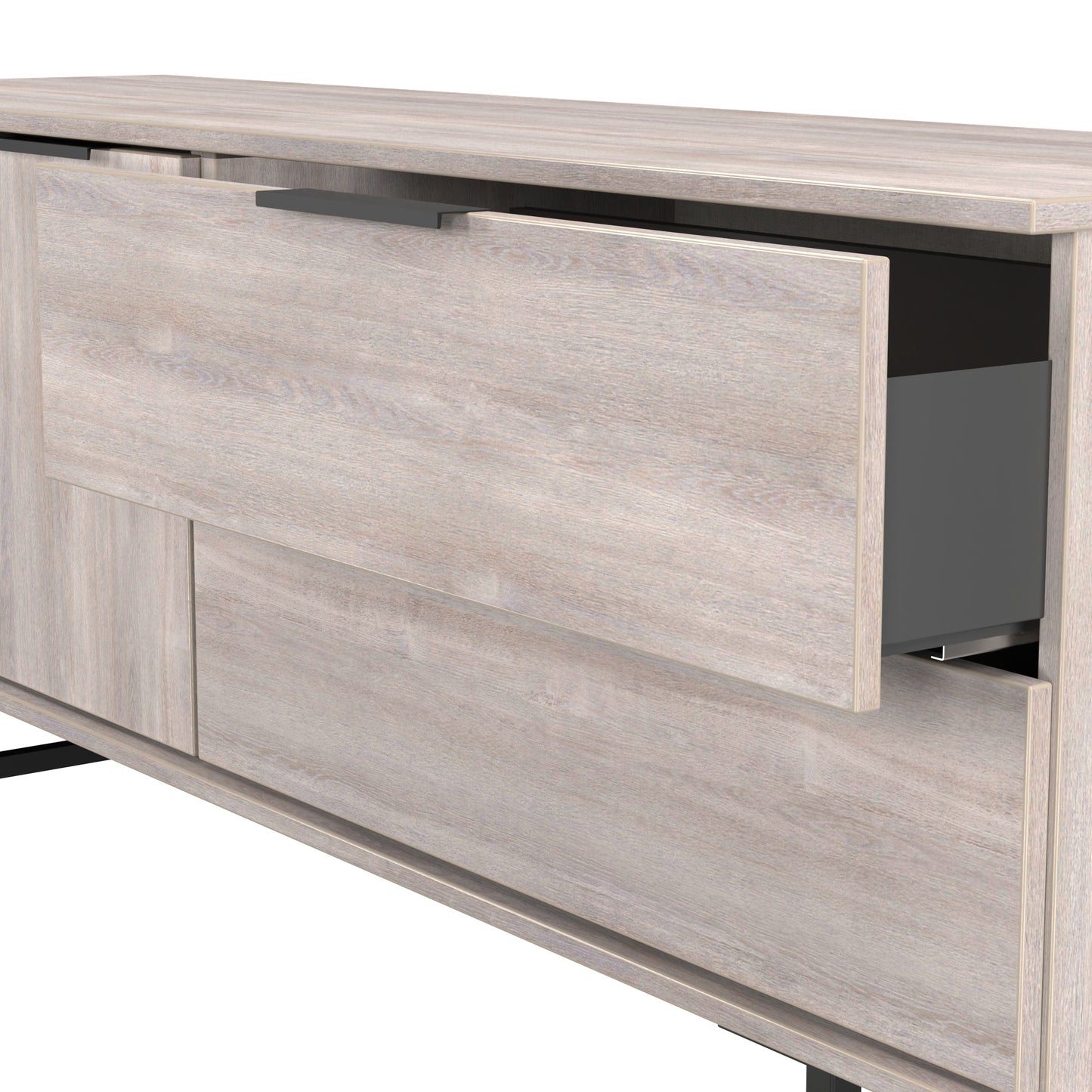 Hong Kong G Large Sideboard Light Grey 2 Doors 2 Drawers 147cm