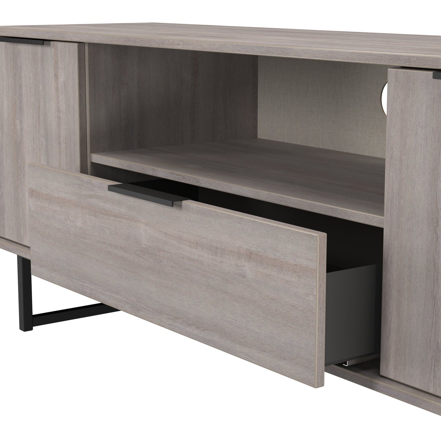 Hong Kong G TV Unit Light Grey 1 Shelf 1 Drawer 2 Doors 144cm