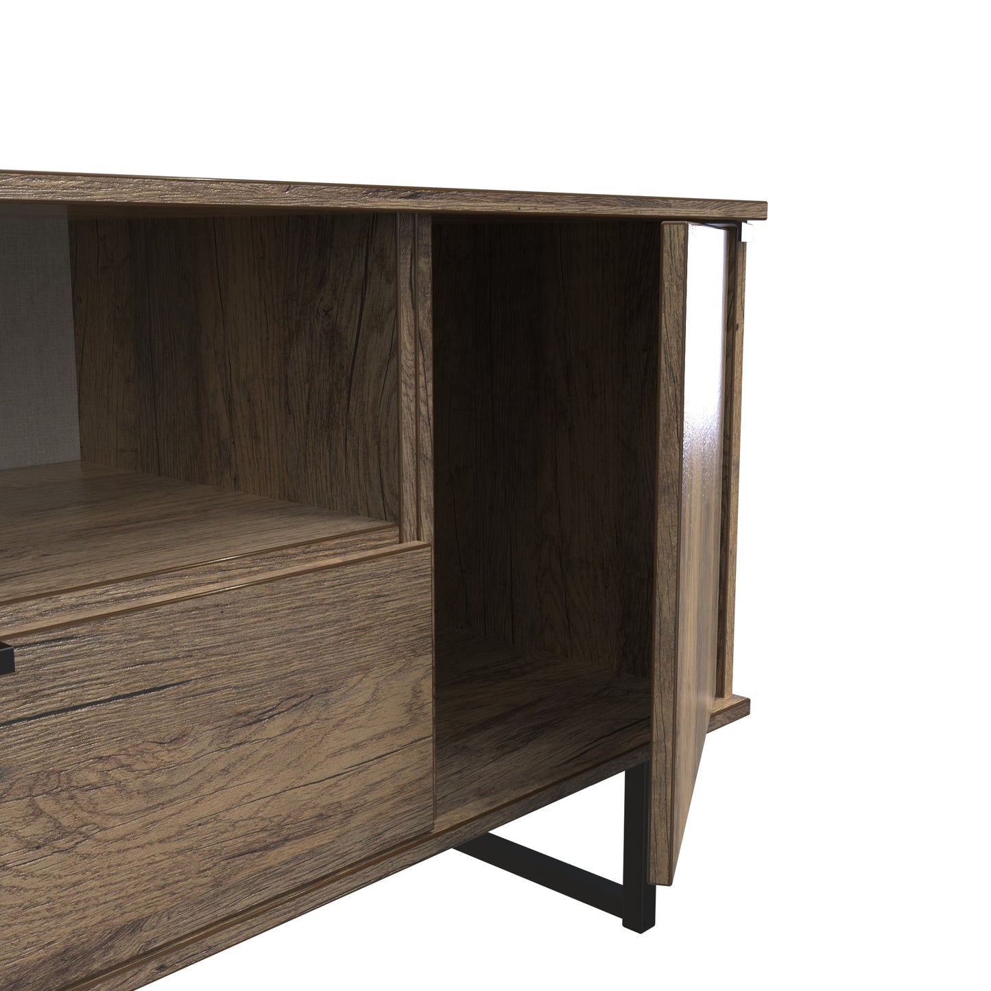 Hong Kong G TV Unit Oak 1 Shelf 1 Drawer 2 Doors 144cm