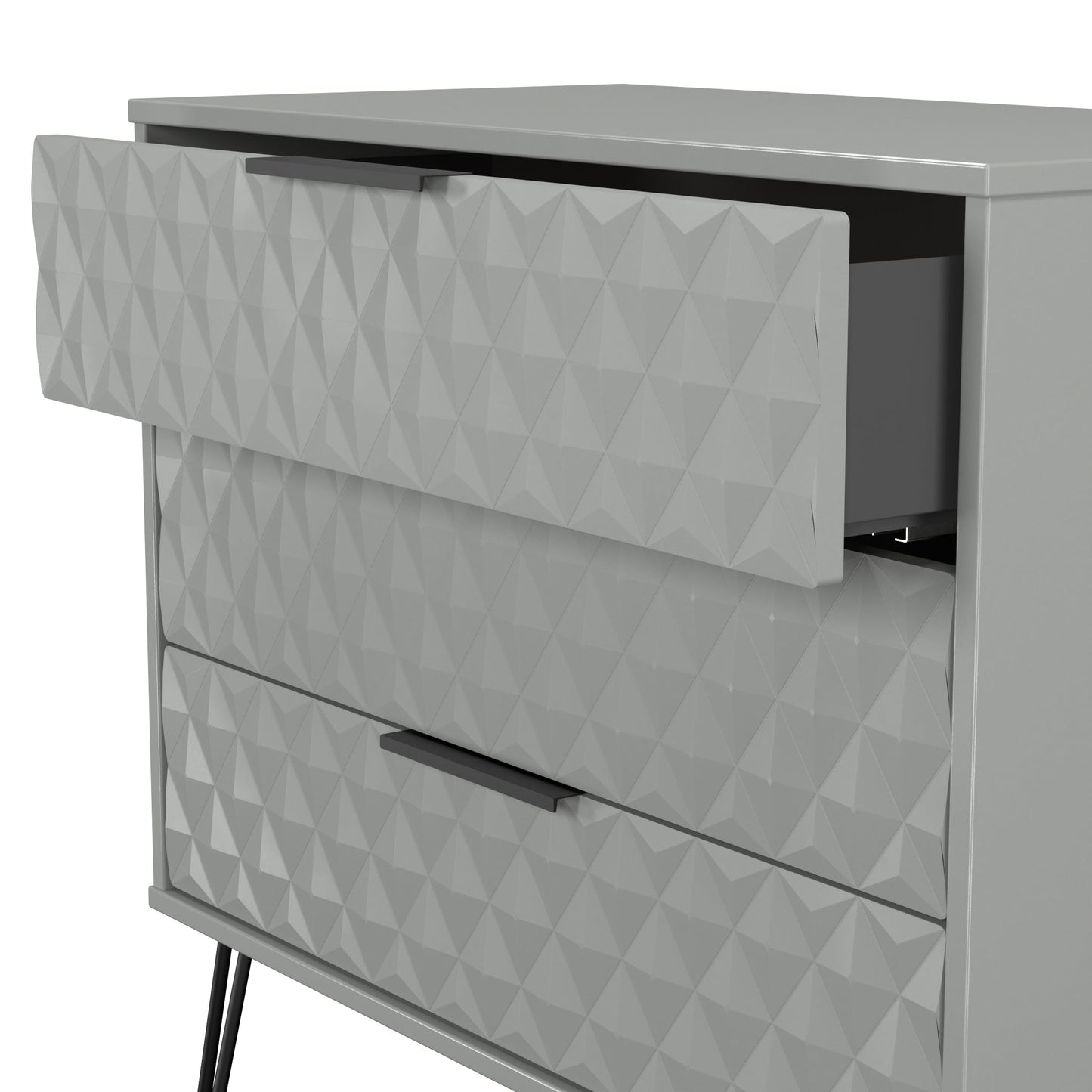 Harlequin Chest of Drawers Grey 3 Drawers 77cm