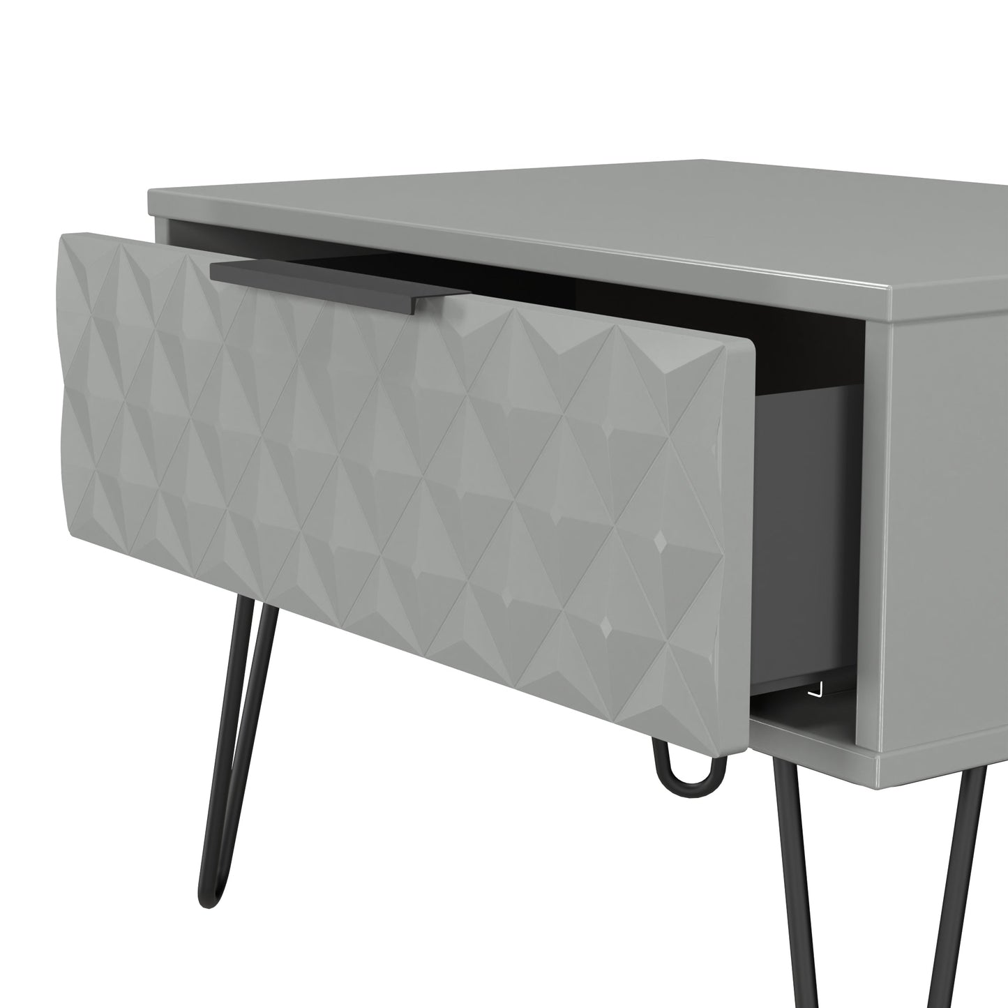Harlequin Side Table Grey 1 Drawer 58cm