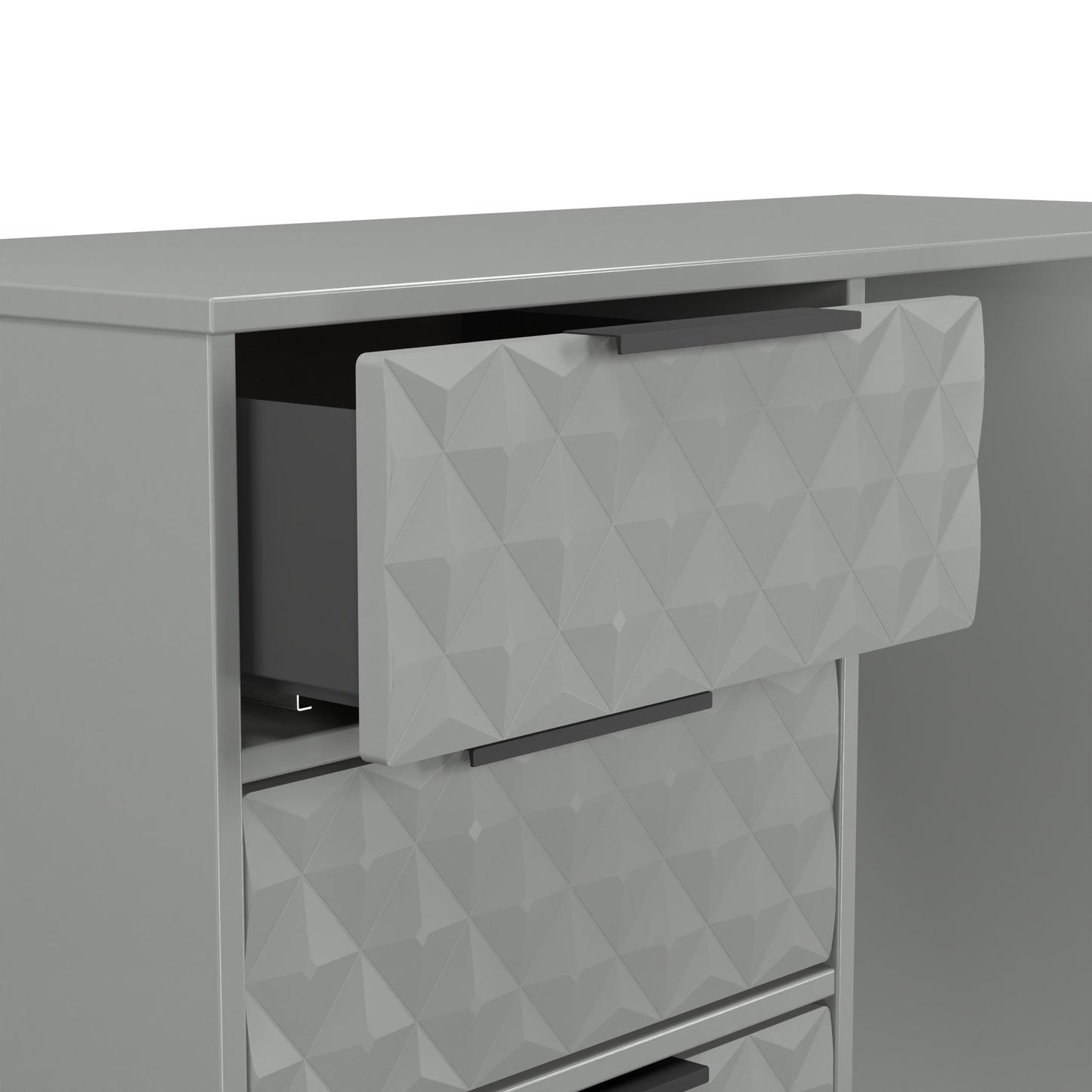 Harlequin Desk Grey 4 Drawers 97cm