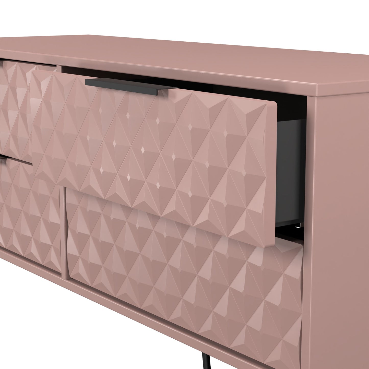Harlequin Large Chest of Drawers Pink 4 Drawers 115cm