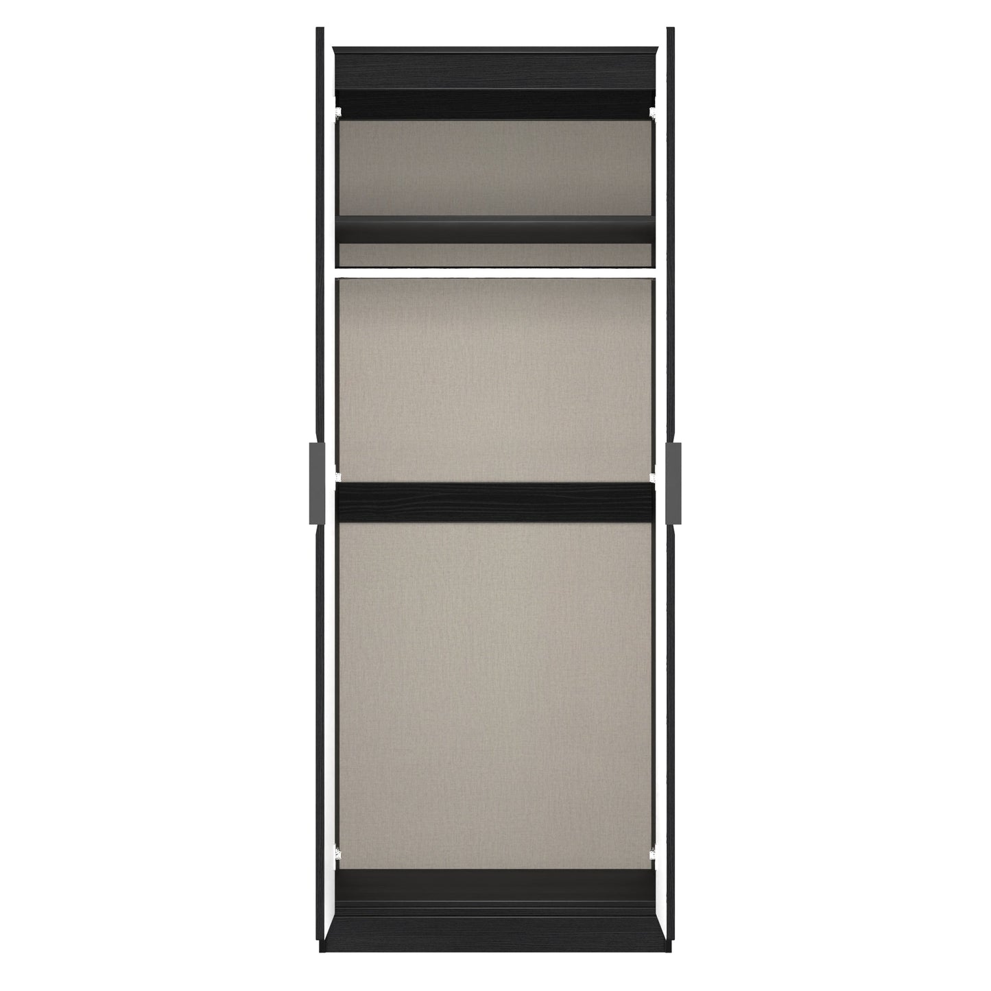 Harlequin Tall Wardrobe Black 1 Shelf 197cm