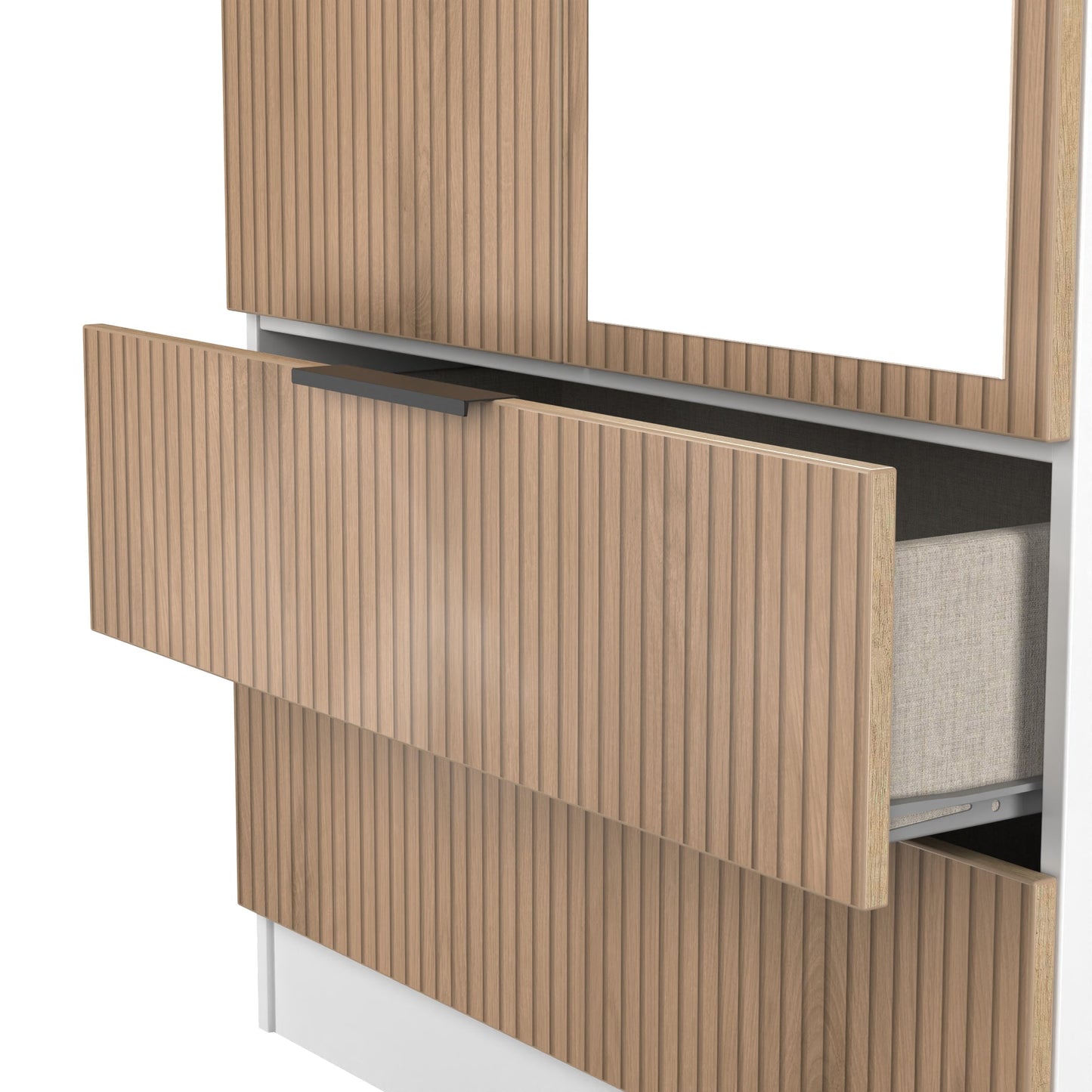 Java Tall Mirror Wardrobe Not Applicable 2 Doors 2 Drawers 196cm