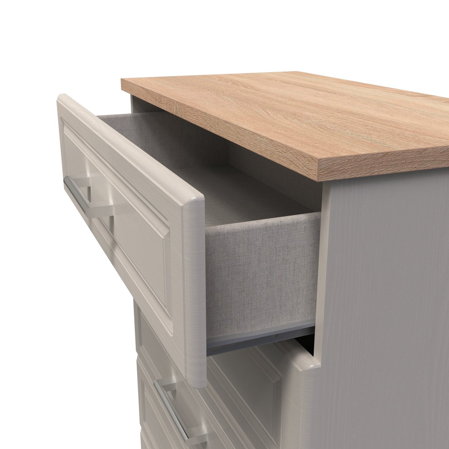 Kent Tall Chest of Drawers Off-White 5 Drawers 108cm