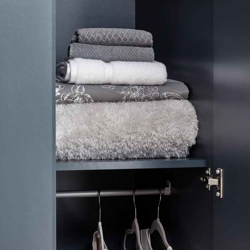 GFW Kendal Tall Wardrobe Blue 3 Doors 1 Shelf 3 Drawers