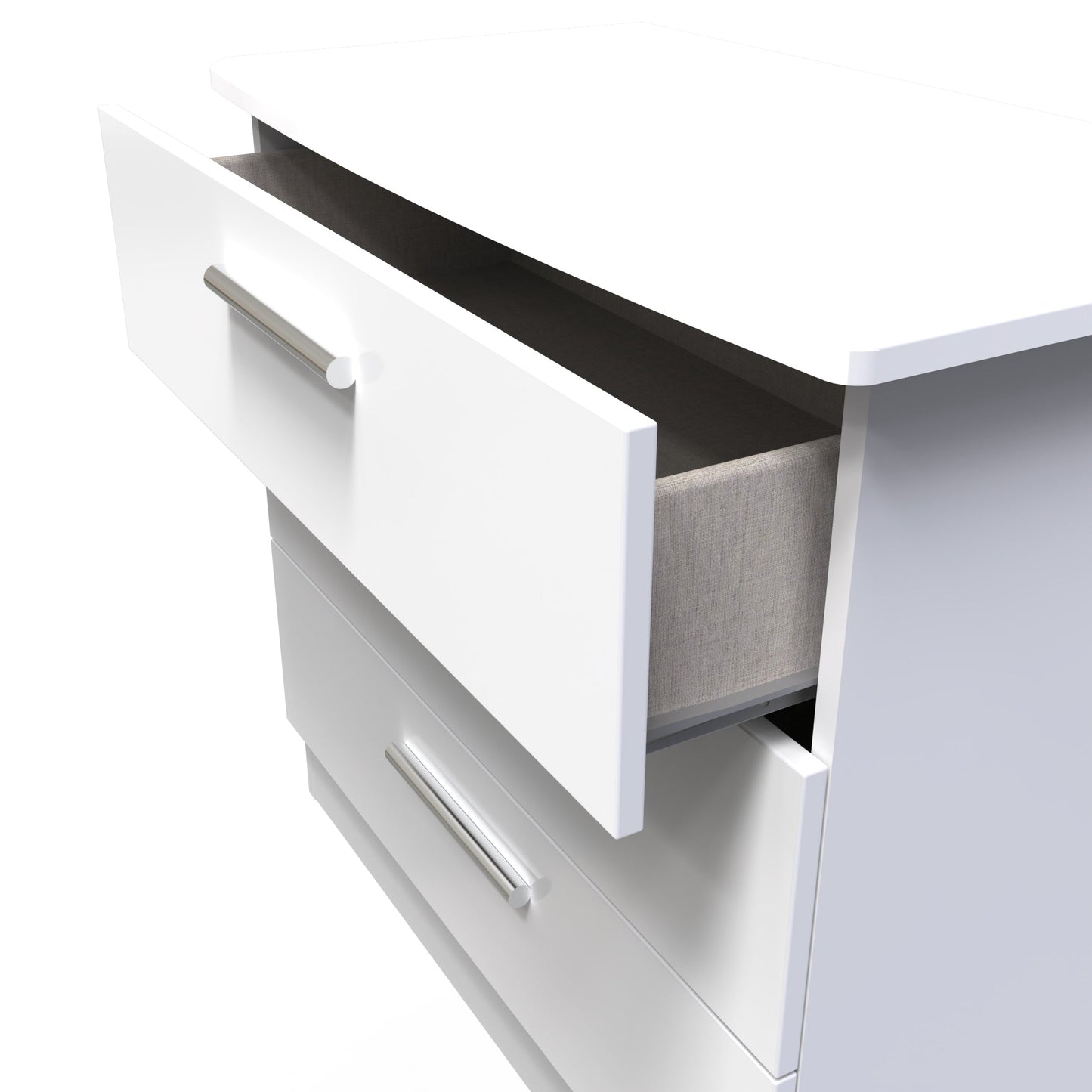 Knightsbridge Chest of Drawers White 3 Drawers 77cm