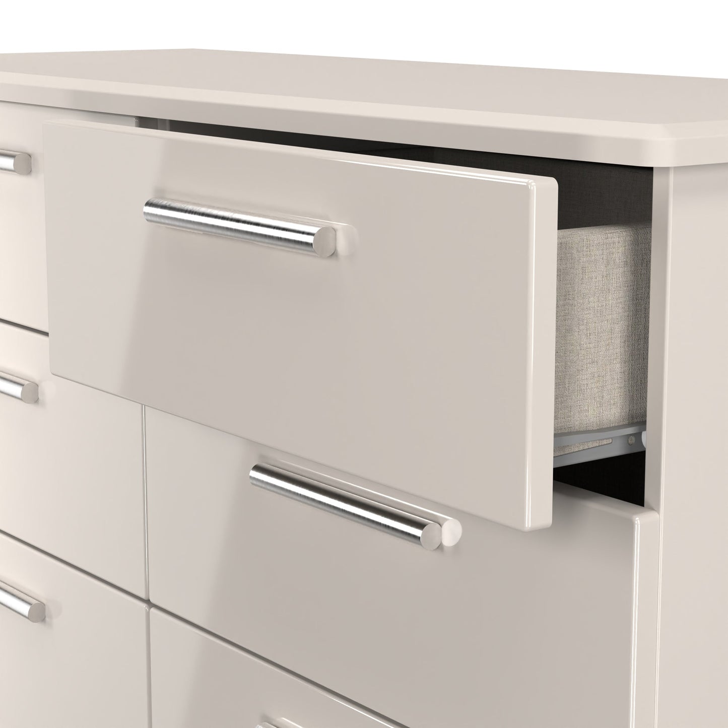 Knightsbridge Large Chest of Drawers Off-White 6 Drawers 112cm