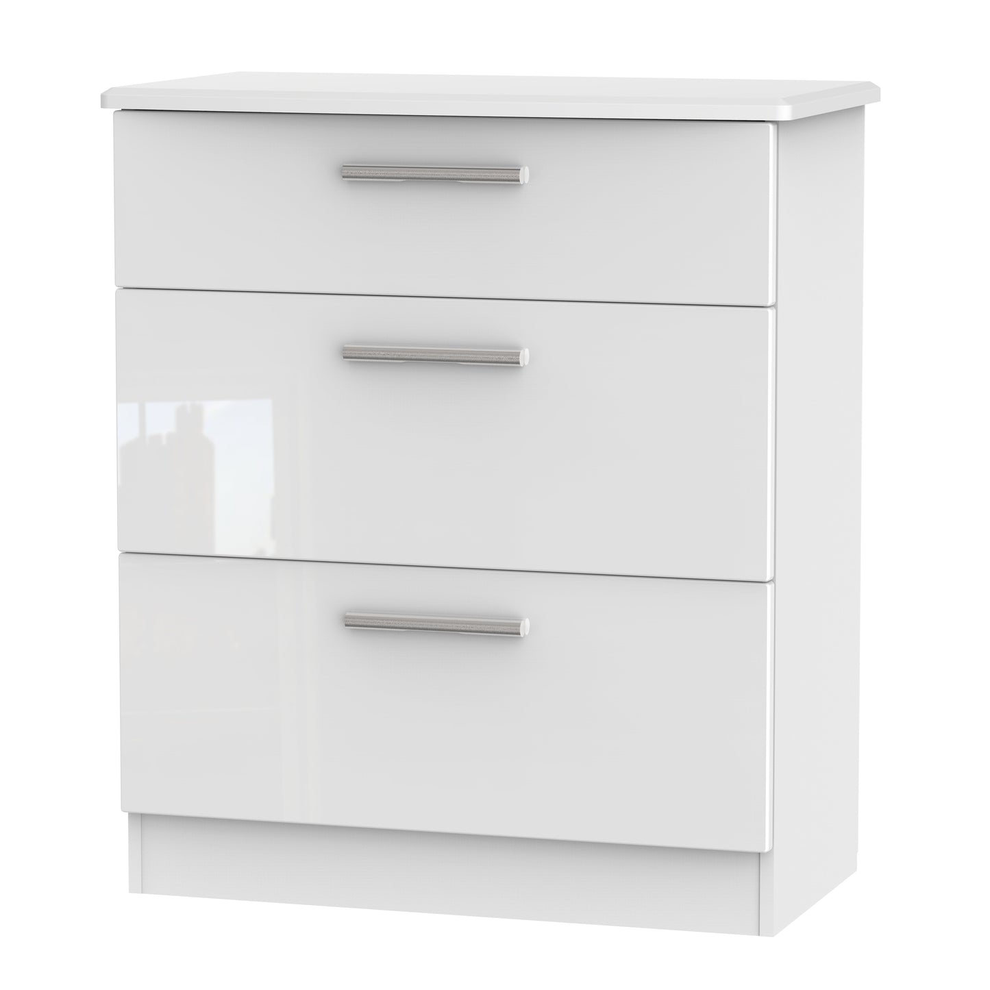 Knightsbridge Chest of Drawers White 3 Drawers 42cm