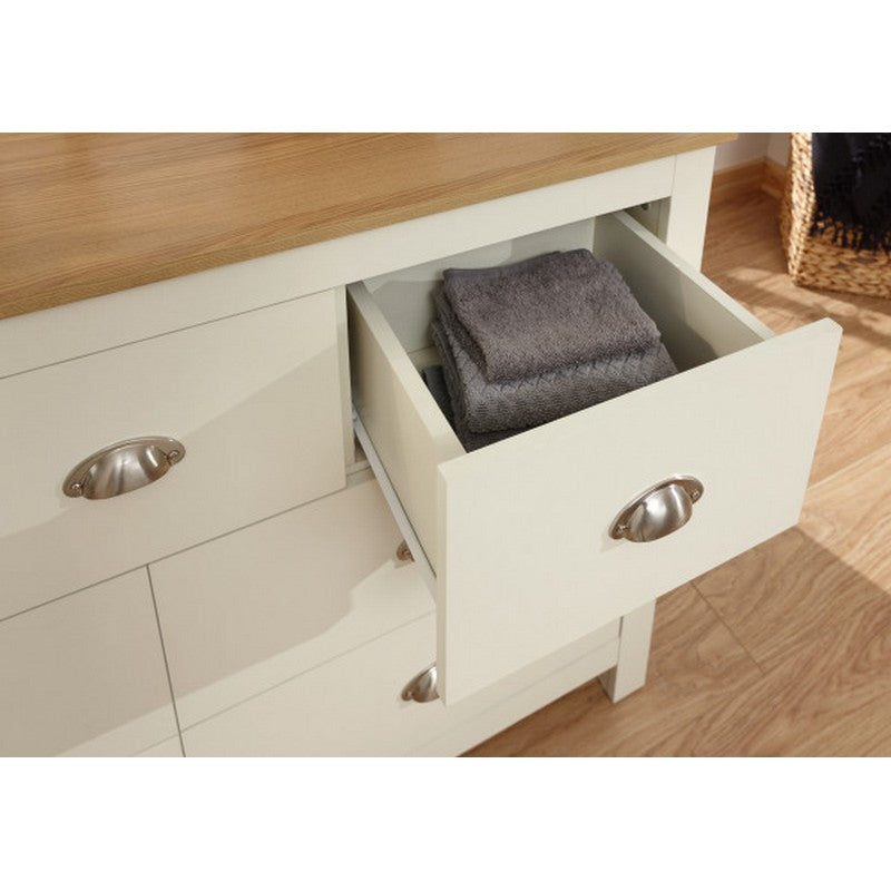 GFW Lancaster Large Chest of Drawers Cream 7 Drawers