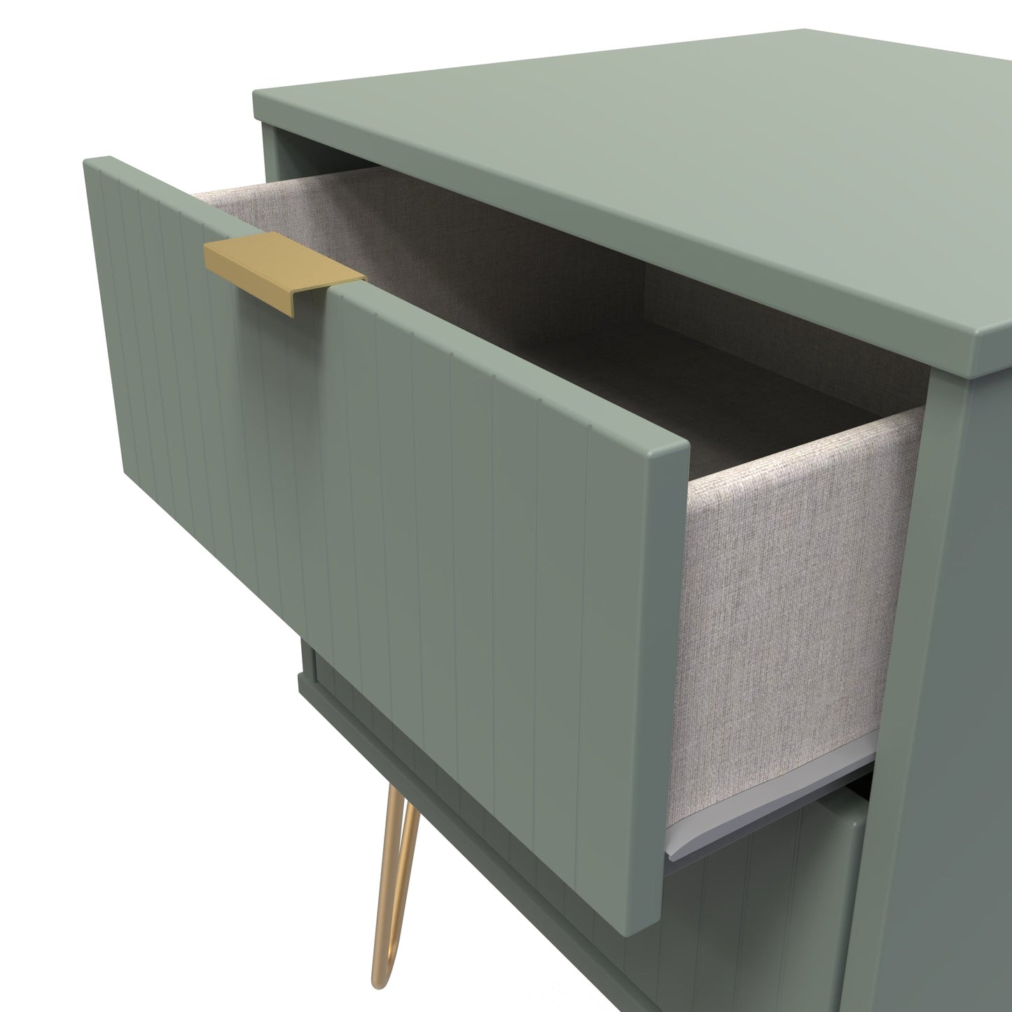 Linear Bedside Table Not Applicable 2 Drawers 60cm