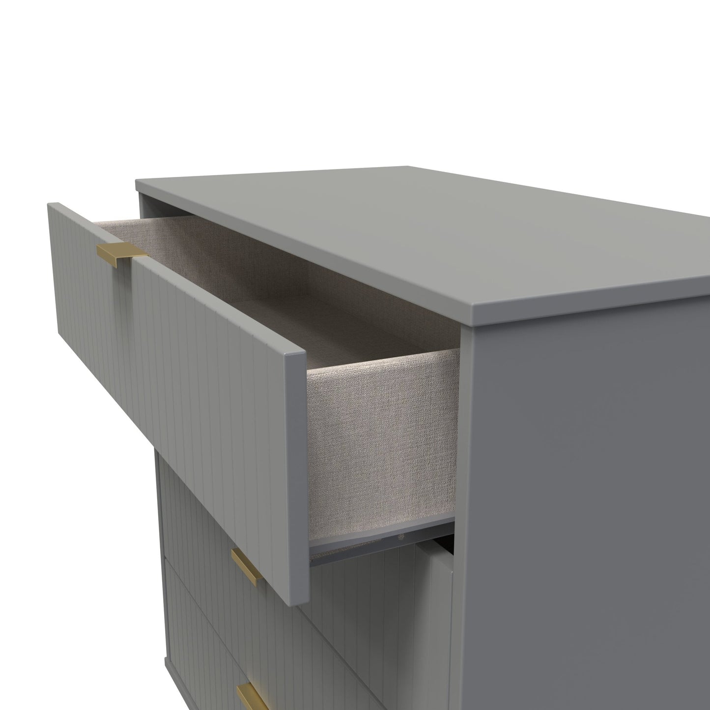 Linear Chest of Drawers Grey 4 Drawers 93cm