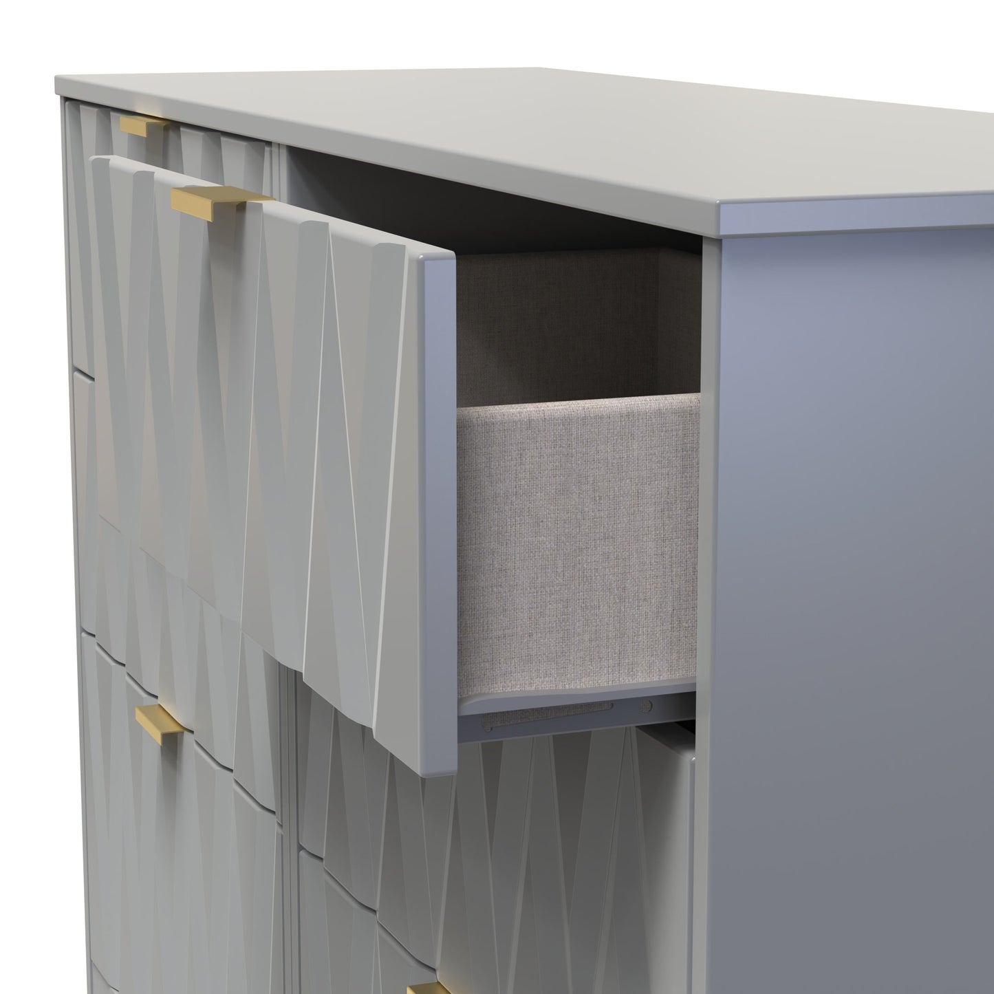 Las Vegas F Large Chest of Drawers Grey 6 Drawers 115cm