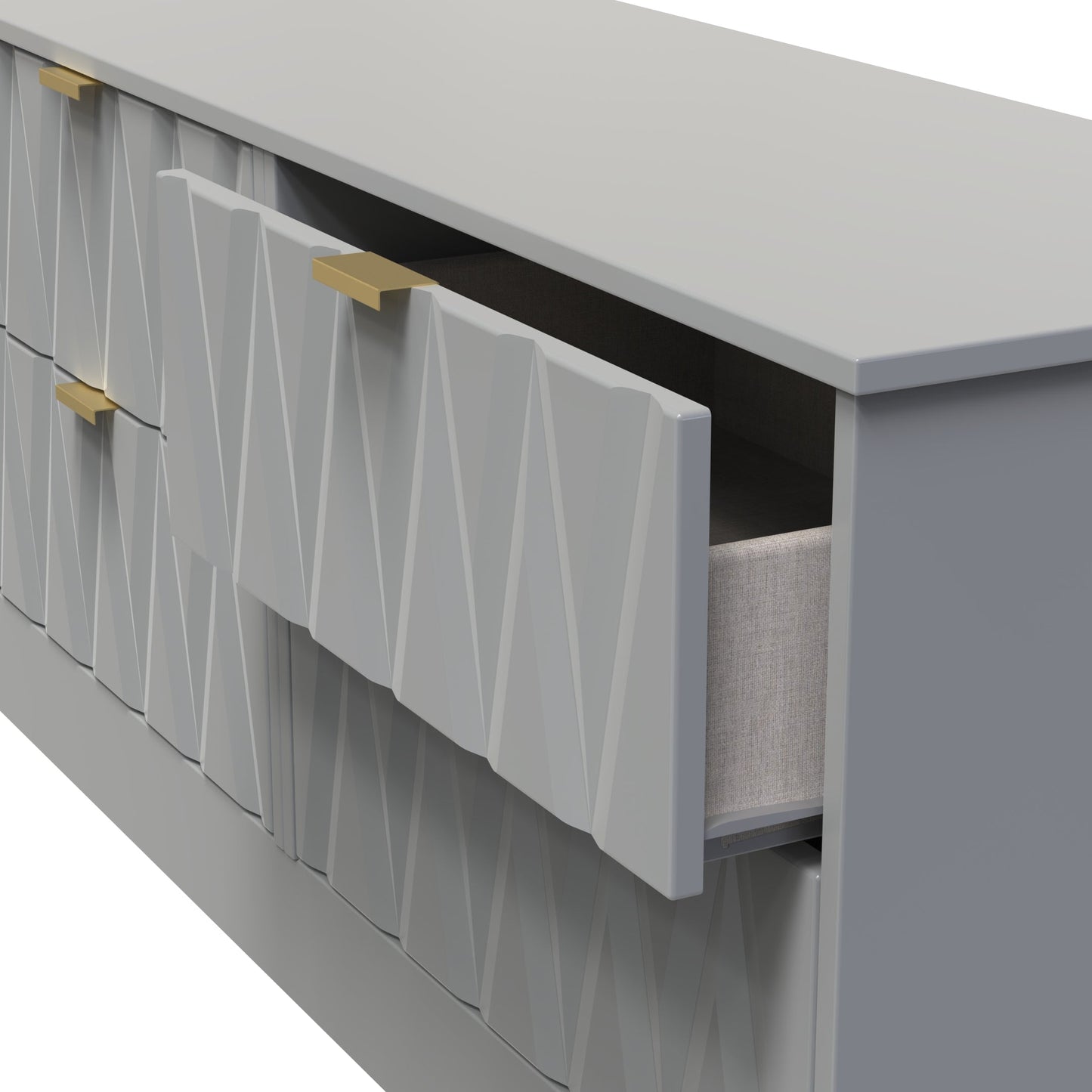 Las Vegas F Large Chest of Drawers Grey 4 Drawers 115cm