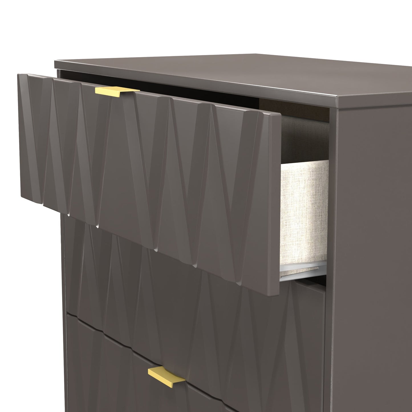 Las Vegas F Tall Chest of Drawers Dark Grey 4 Drawers 107cm