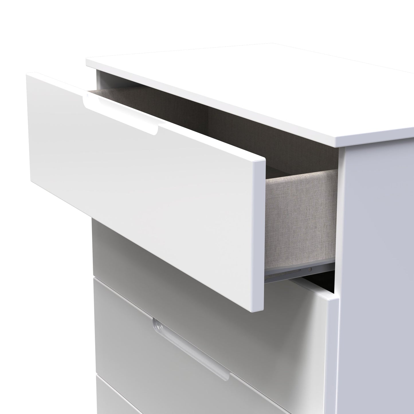 Milan Chest of Drawers White 4 Drawers 89cm