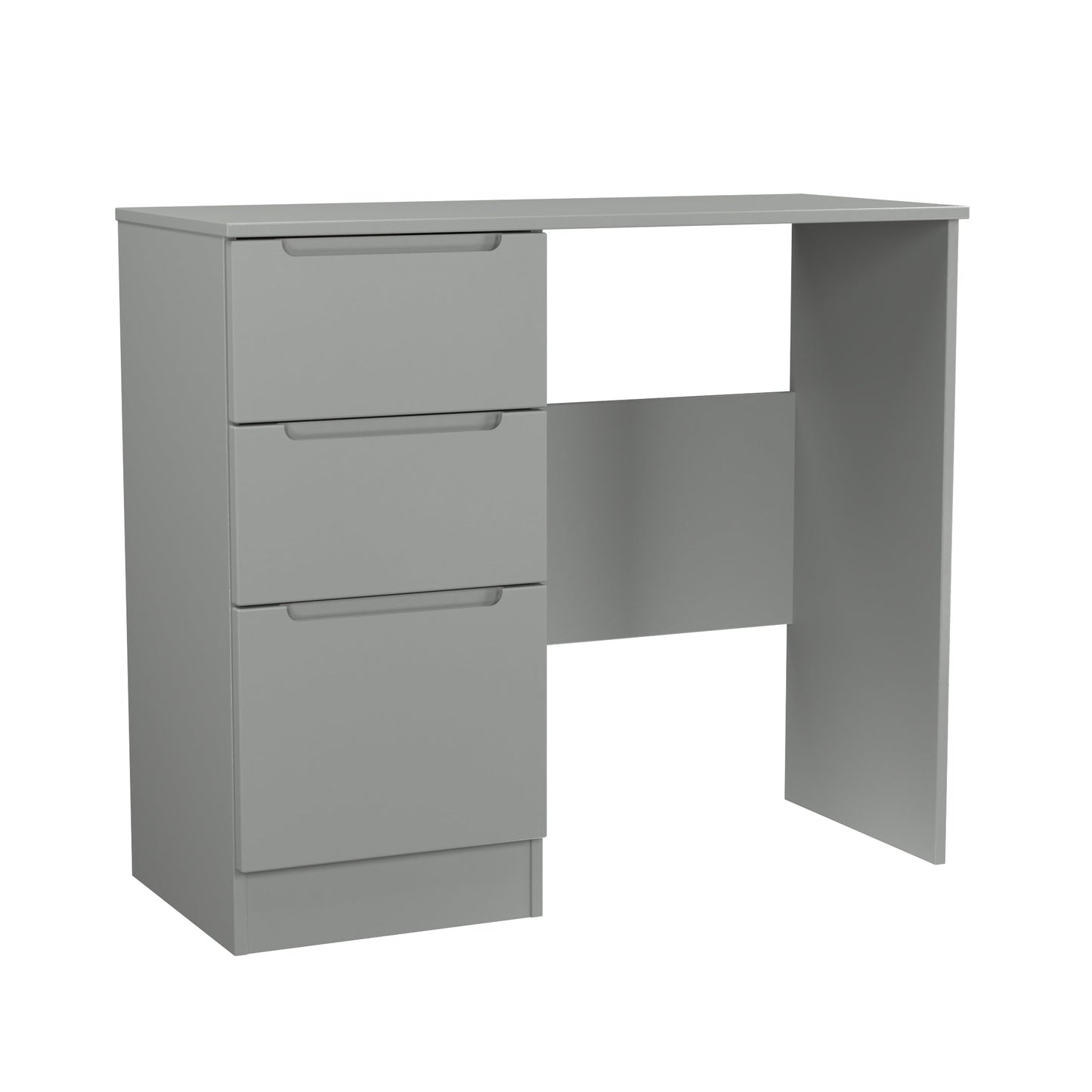 Milan Desk Grey 3 Drawers 90cm