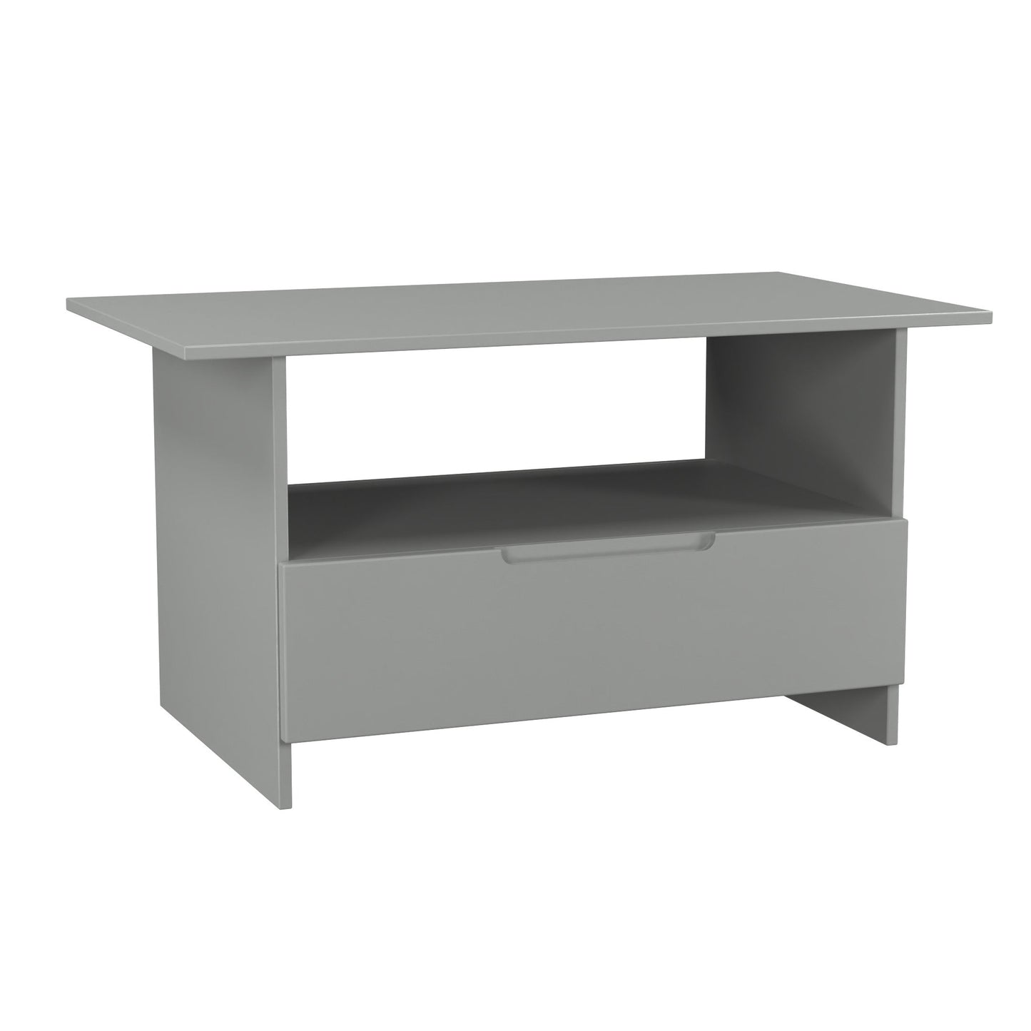 Milan Coffee Table Grey 1 Shelf 1 Drawer 93cm