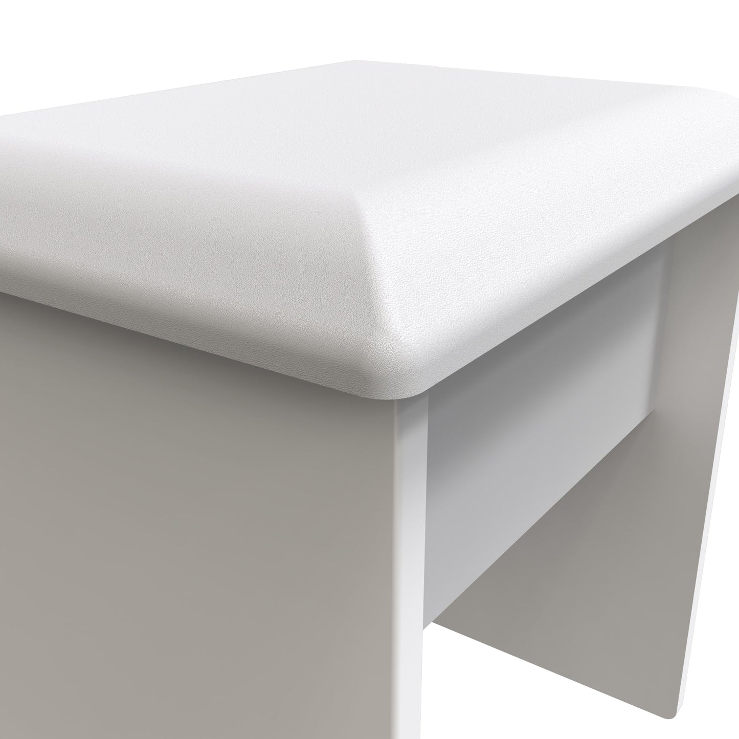 Monaco Dressing Stool Grey & White 51cm