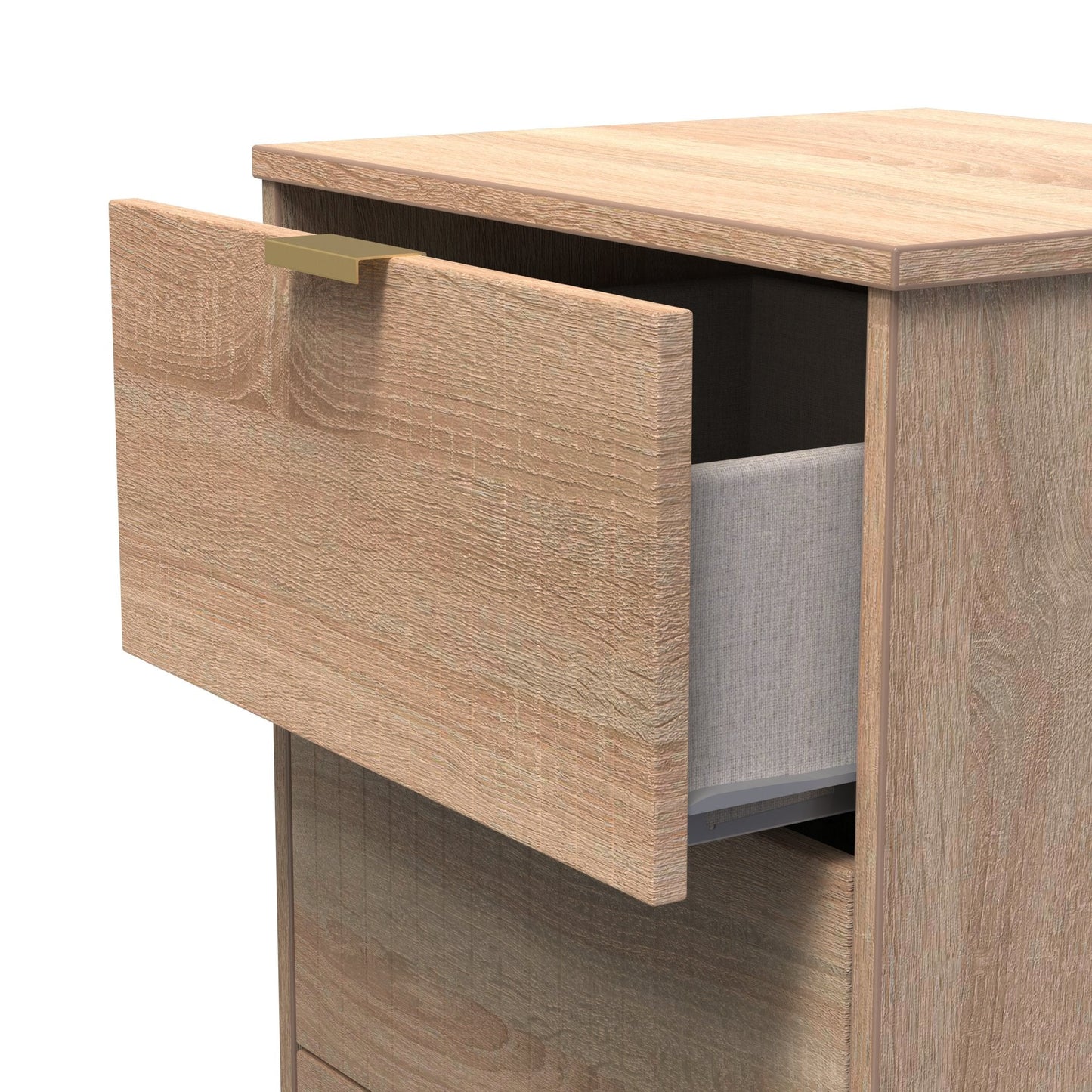 Nashville F Bedside Table Light Oak 3 Drawers 45cm