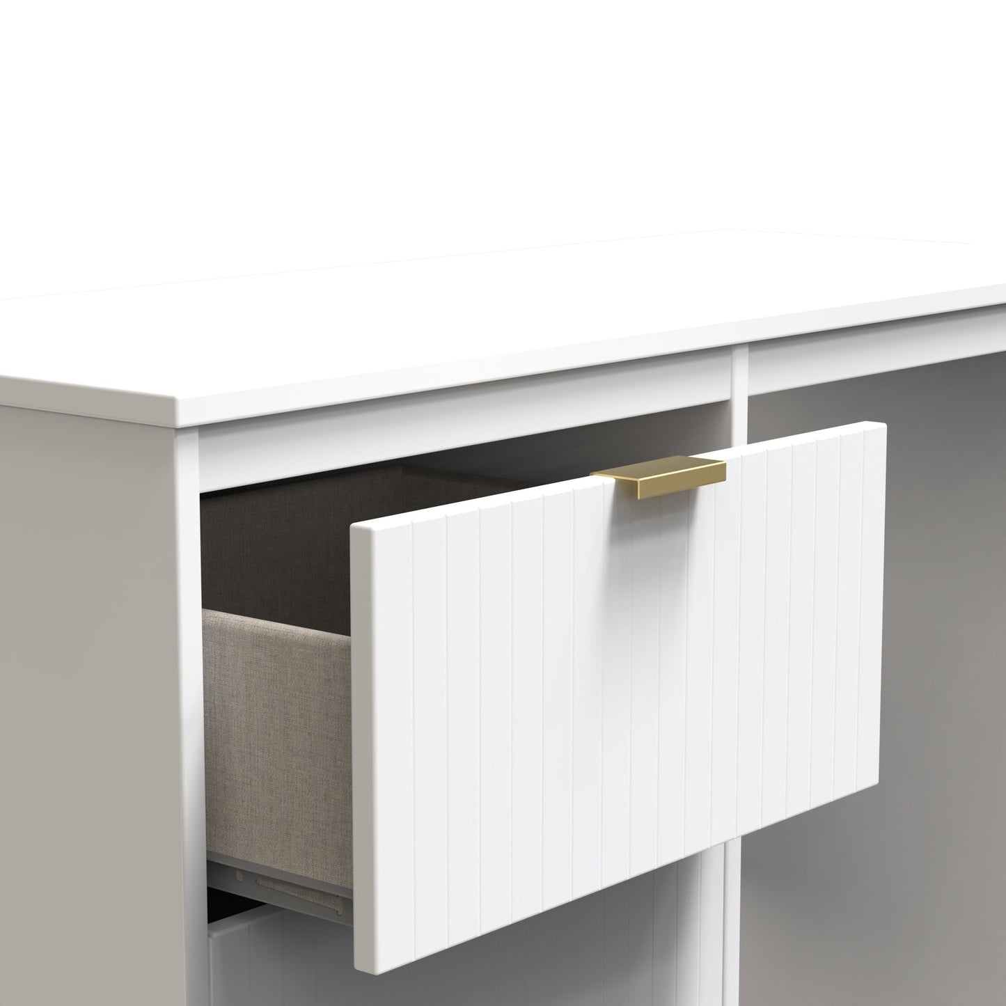 Nashville F Desk White 3 Drawers 97cm