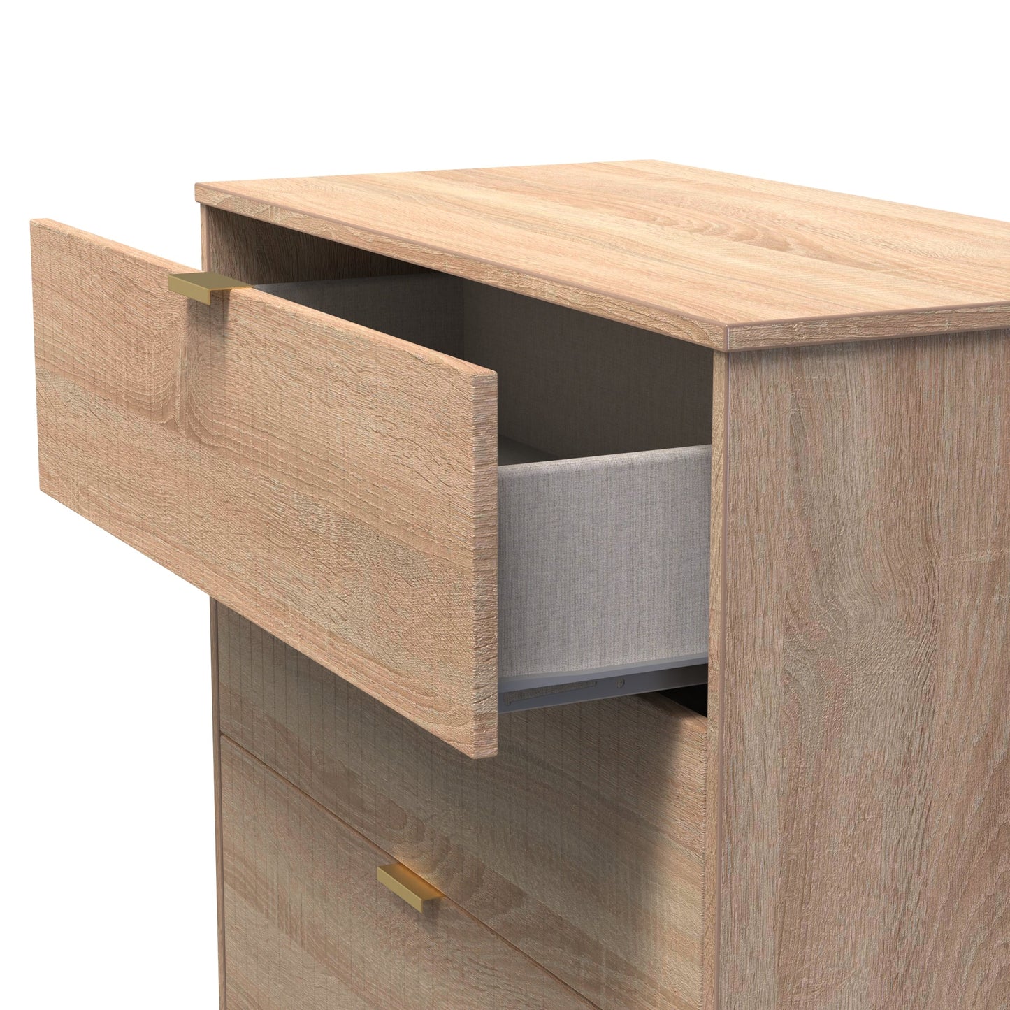 Nashville F Chest of Drawers Light Oak 3 Drawers 77cm