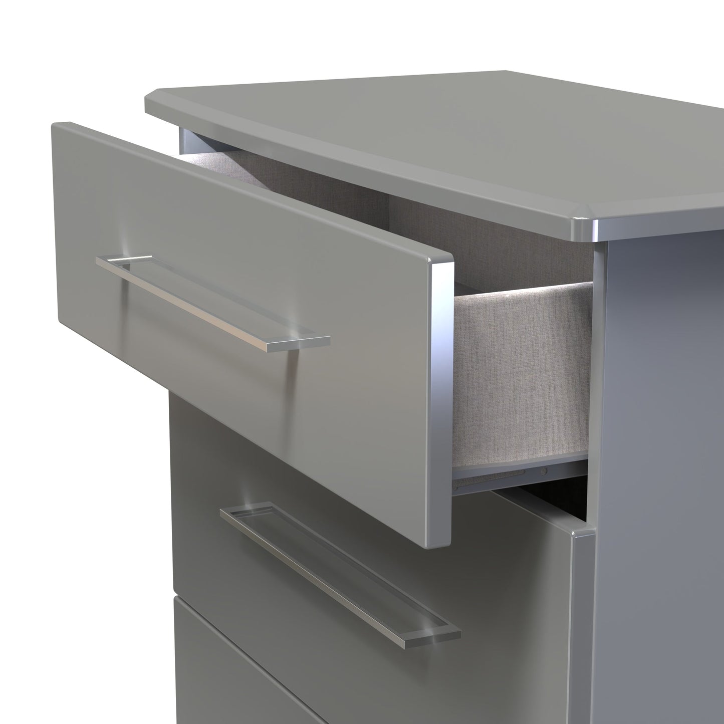 Paris Chest of Drawers Grey 3 Drawers 77cm