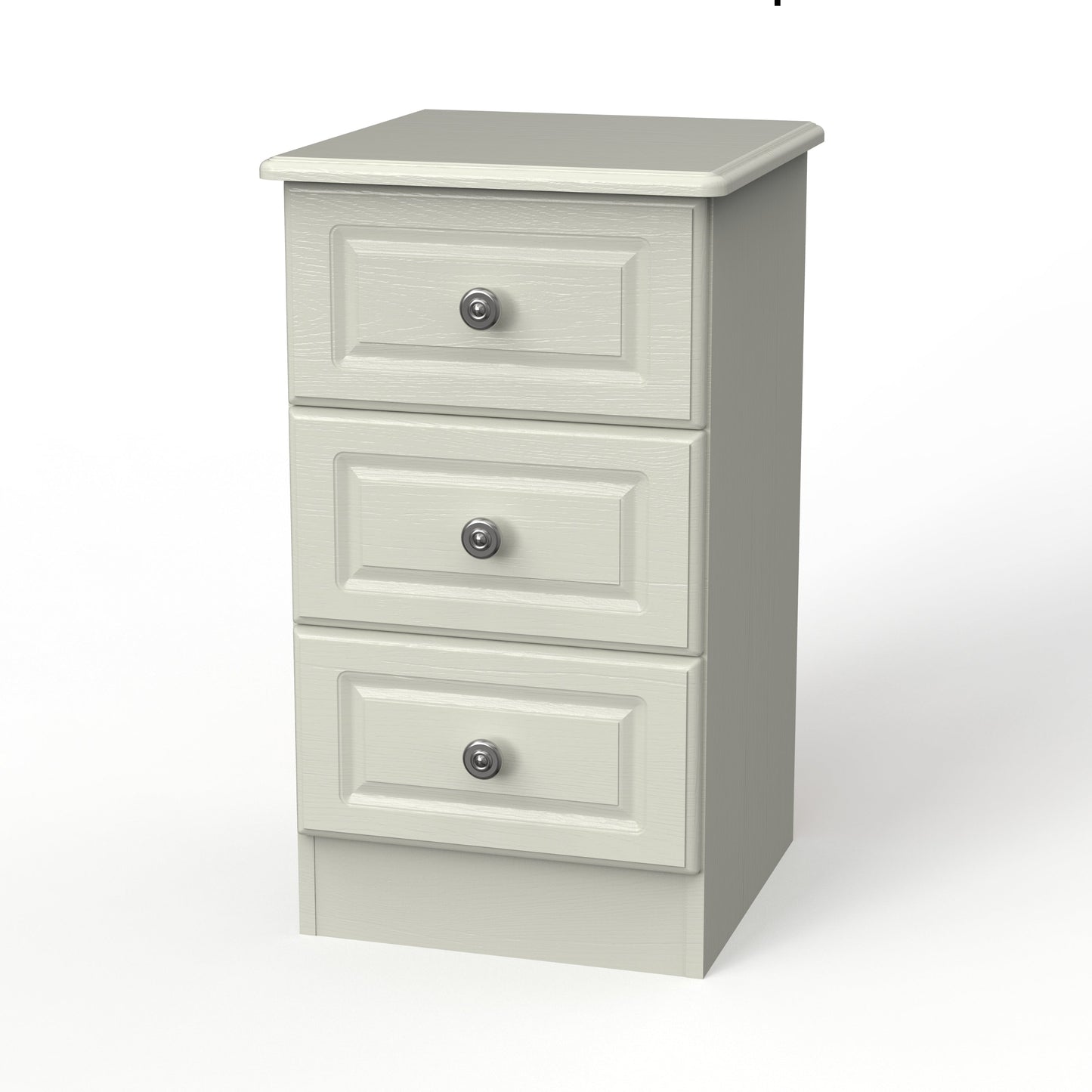Pembroke Bedside Table Cream 3 Drawers 40cm