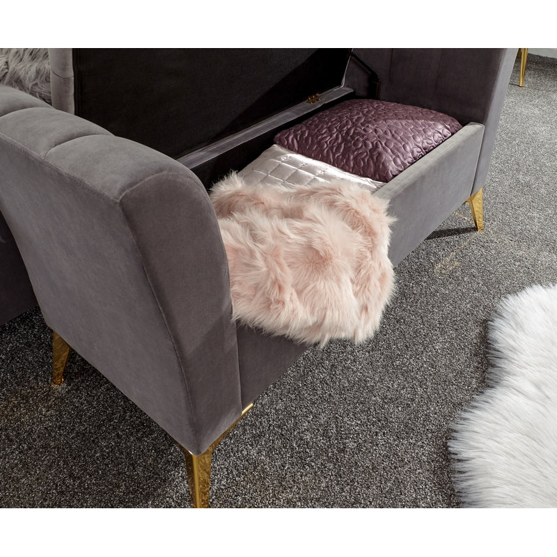 GFW Pettine Large Ottoman Grey 1 Door