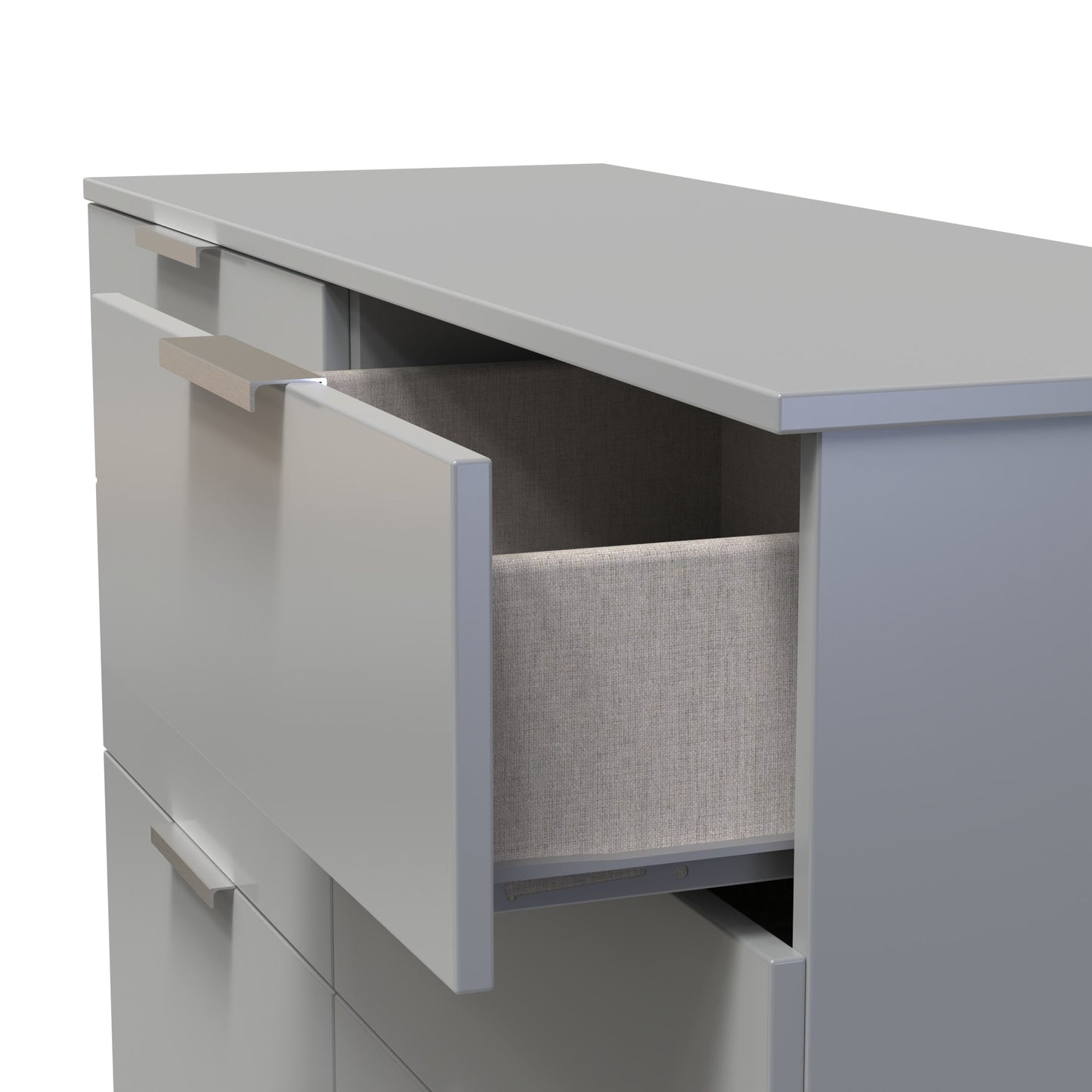 Plymouth Large Chest of Drawers Grey 6 Drawers 110cm