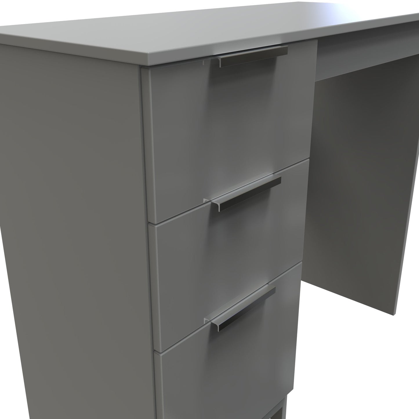 Plymouth Desk Grey 3 Drawers 90cm