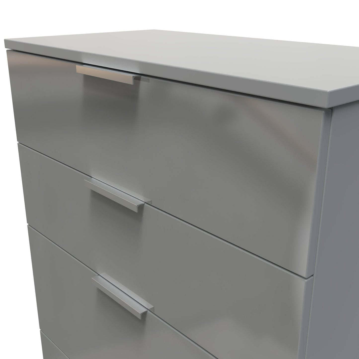 Plymouth Tall Chest of Drawers Grey 4 Drawers 74cm