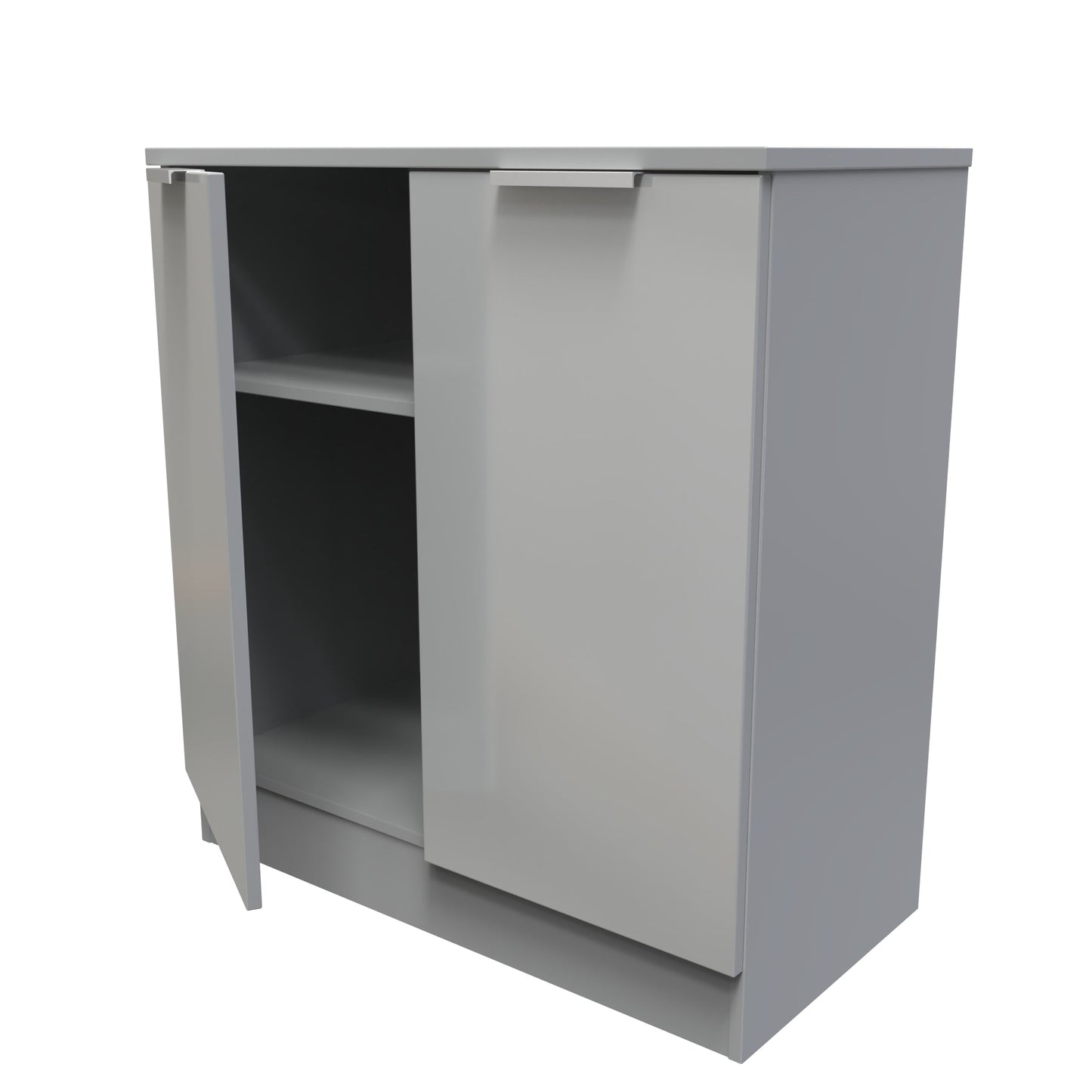 Plymouth Cabinet Grey 2 Doors 1 Shelf 74cm