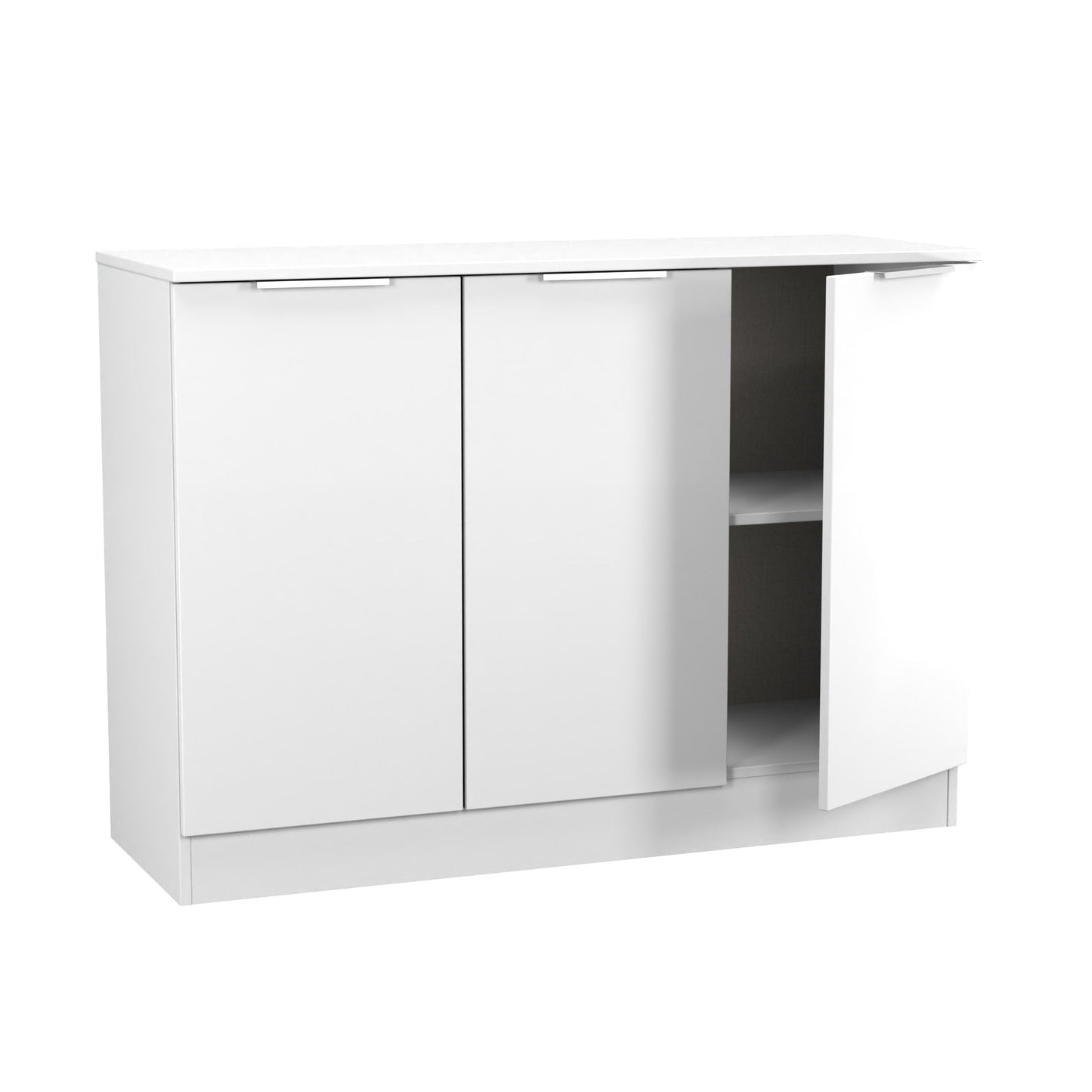 Plymouth Large Sideboard White 3 Doors 1 Shelf 110cm