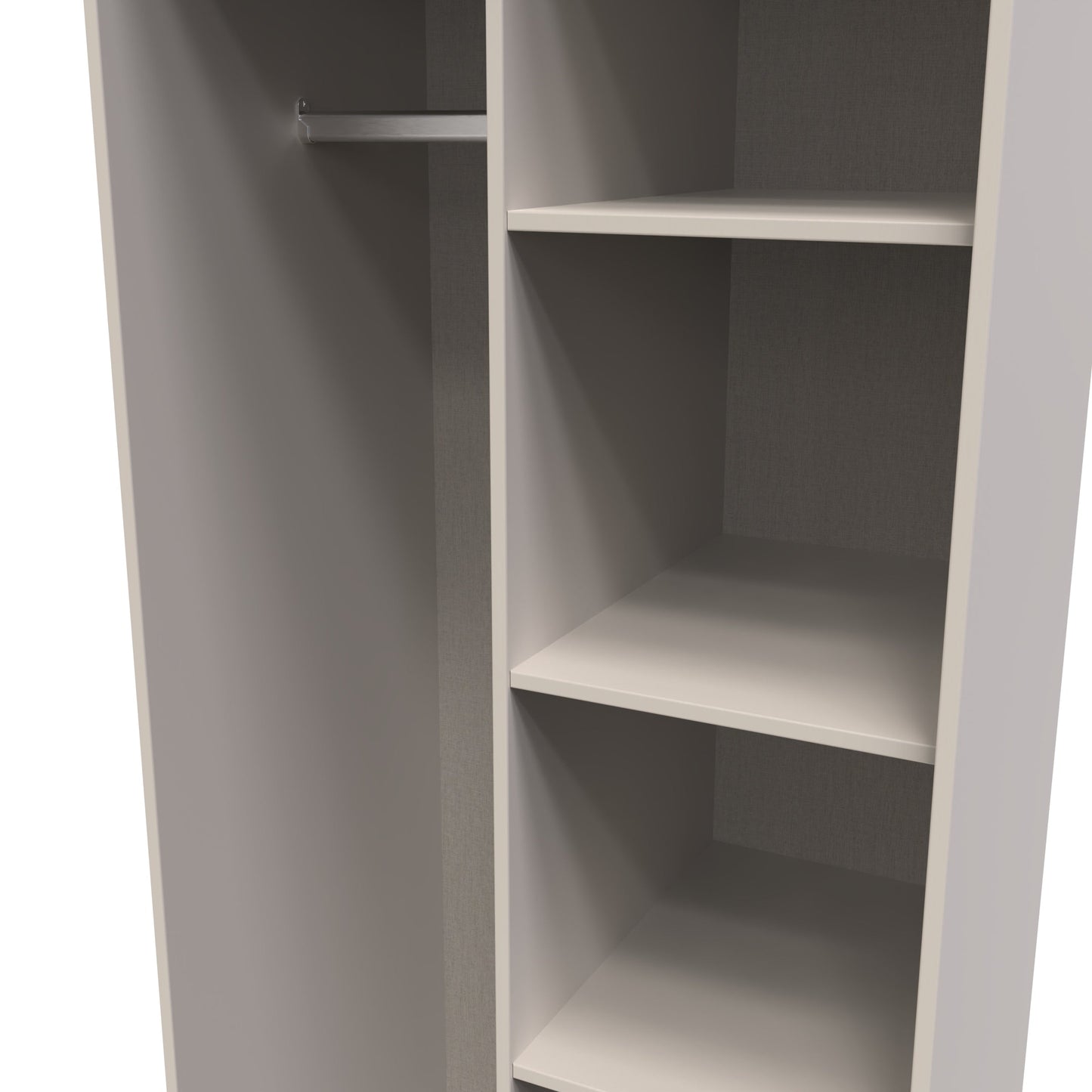 Pixel Tall Wardrobe Off-white 5 Shelves 77cm