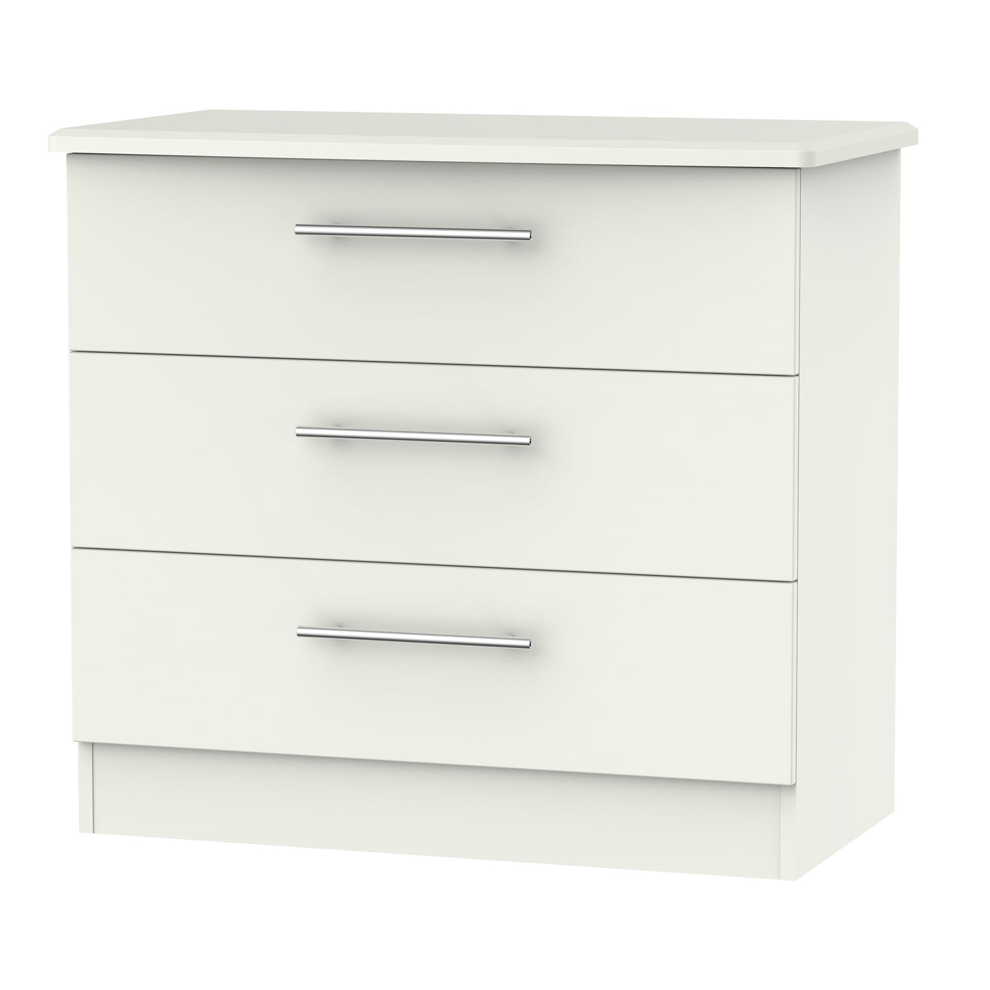 Sherwood Chest of Drawers White 3 Drawers 77cm