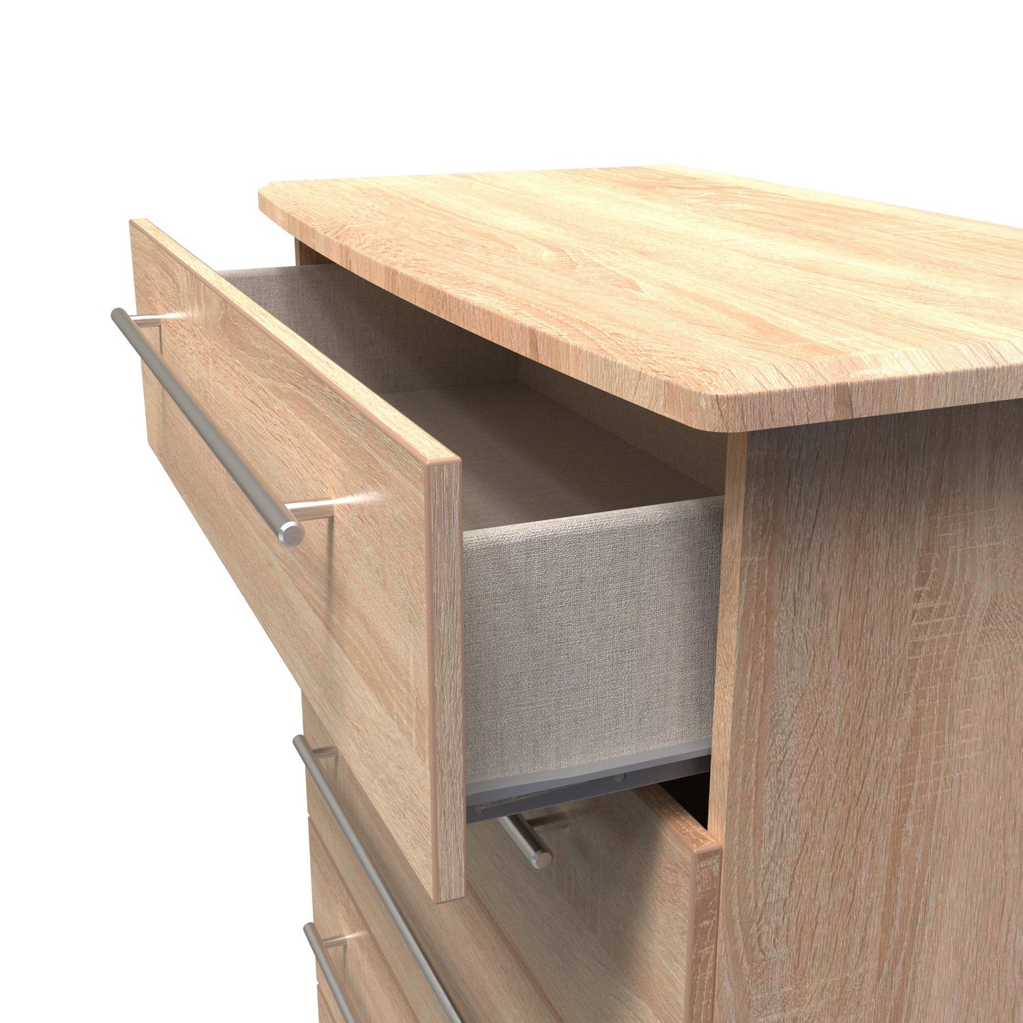 Sherwood Tall Chest of Drawers Light Oak 5 Drawers 77cm