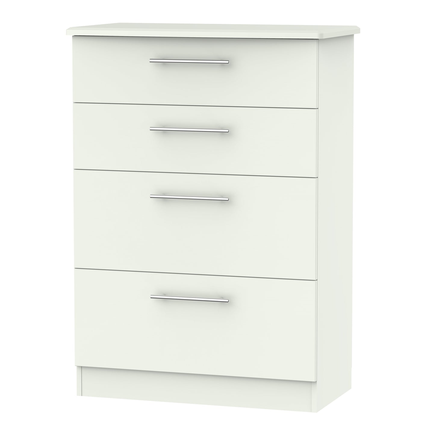 Sherwood Tall Chest of Drawers White 4 Drawers 77cm