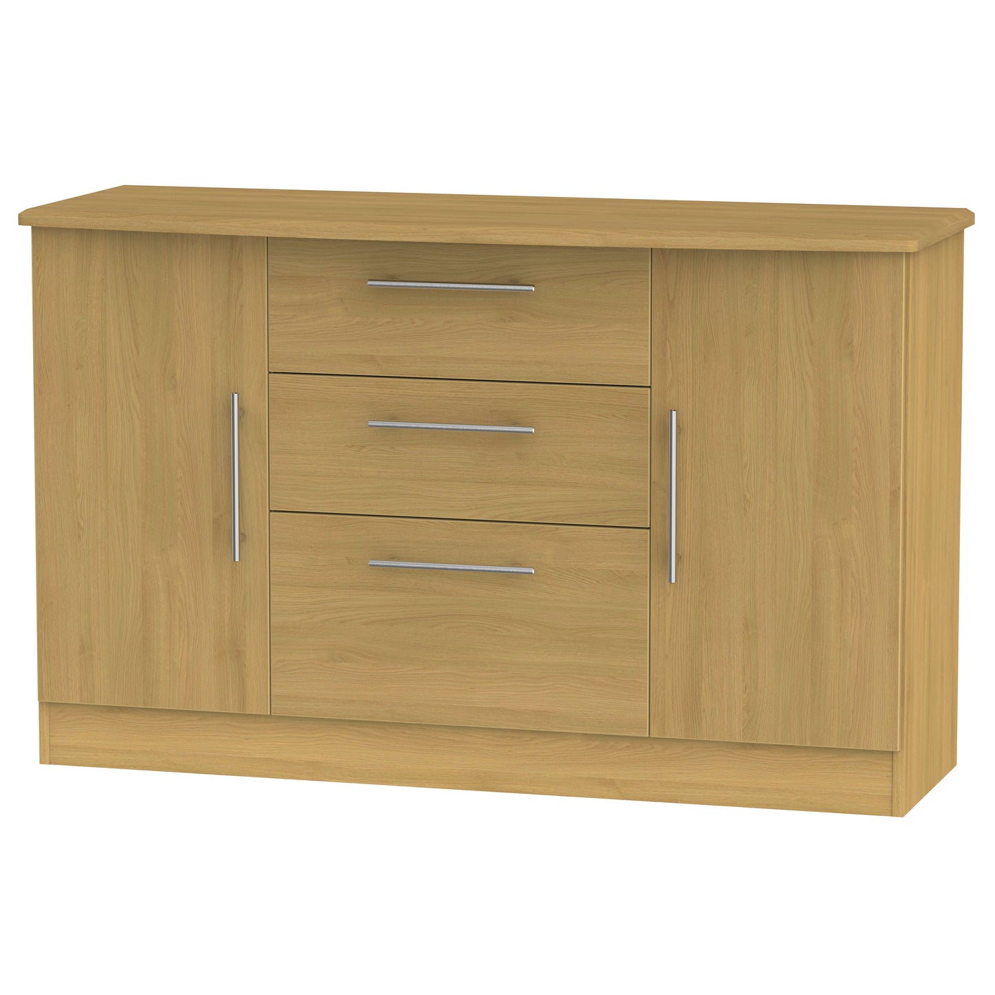 Sherwood Large Sideboard Natural 2 Doors 3 Drawers 128cm