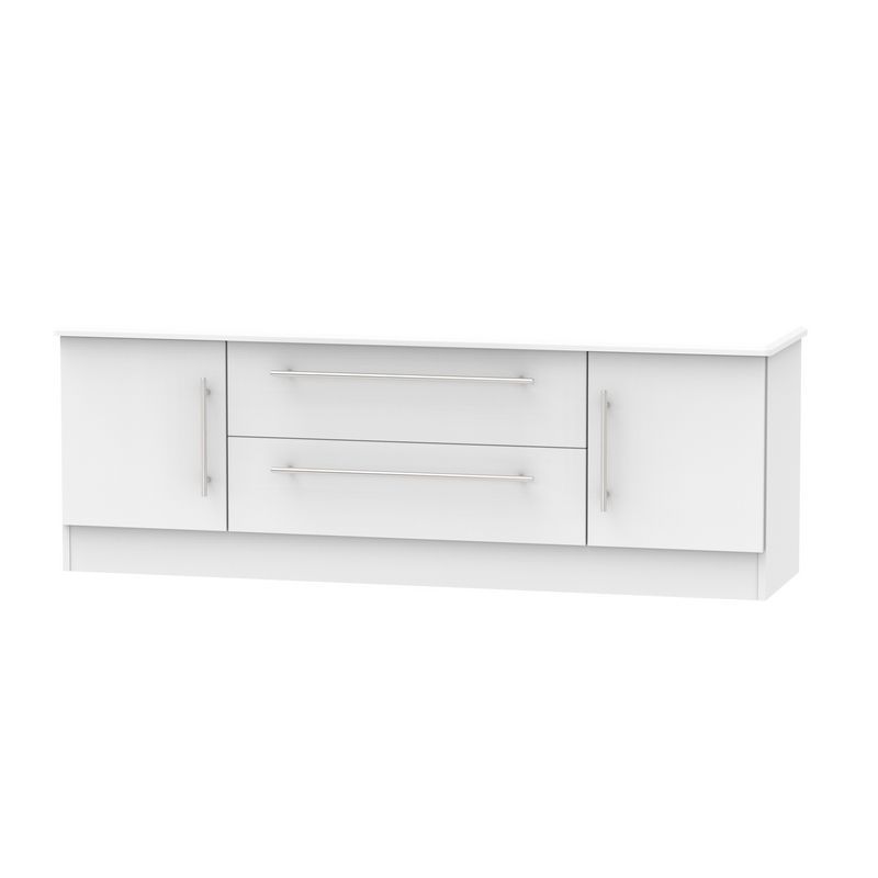 Swift Colby TV Unit Grey 2 Drawers 2 Doors