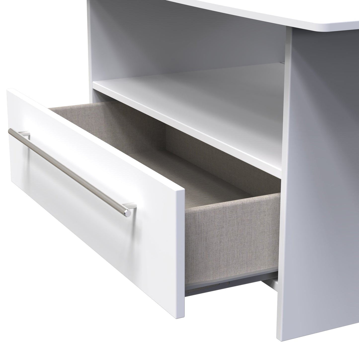 Sherwood Coffee Table White 1 Shelf 1 Drawer 93cm