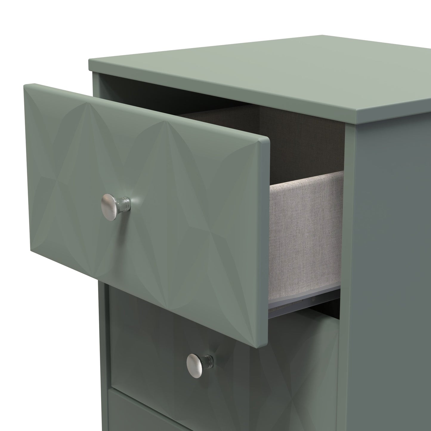 San Jose Bedside Table Green 2 Drawers 45cm