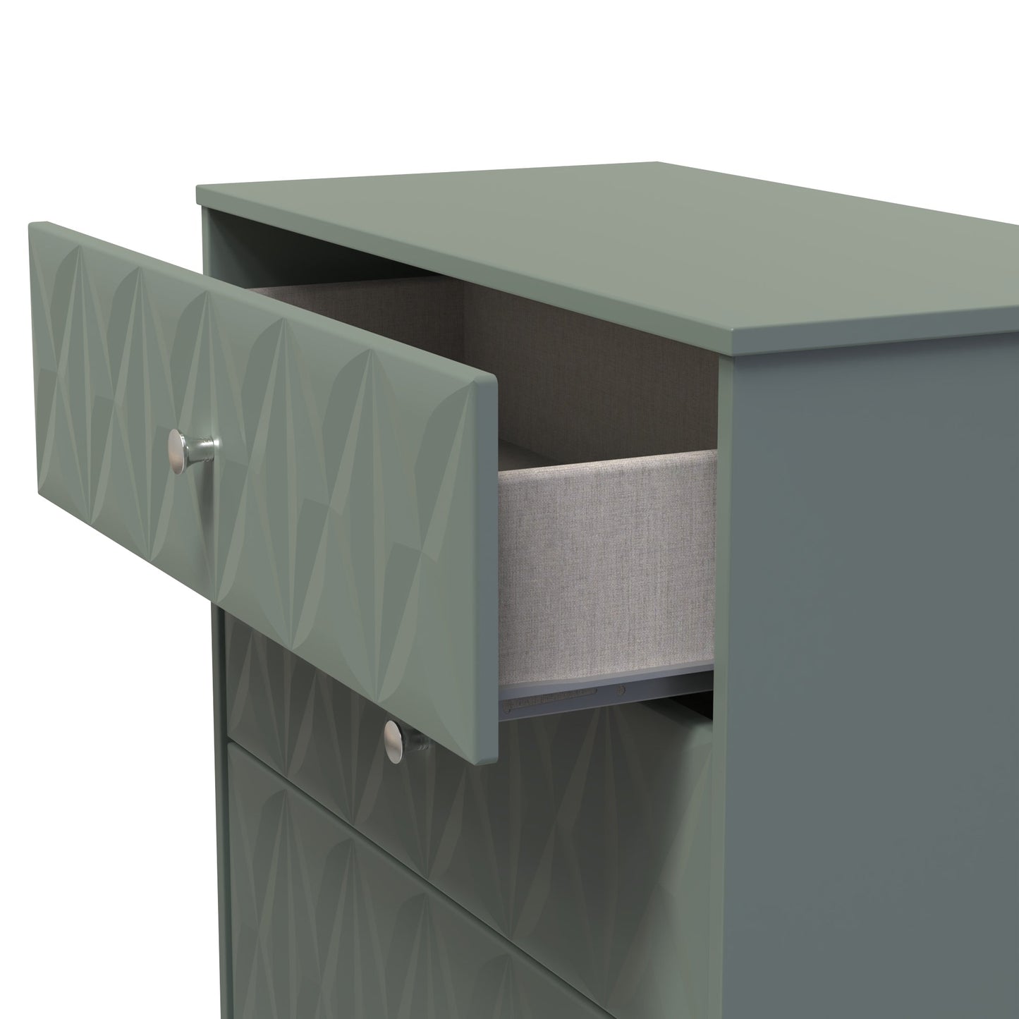 San Jose Chest of Drawers Green 3 Drawers 77cm