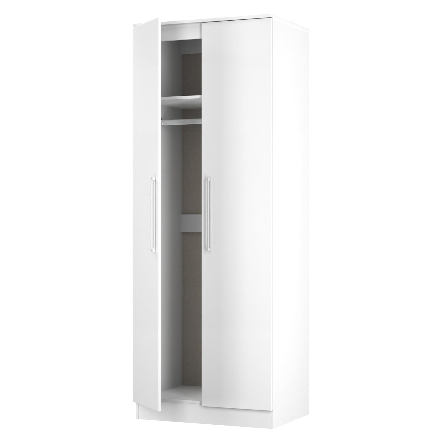 Worcester Tall Wardrobe White 2 Doors 1 Shelf 74cm