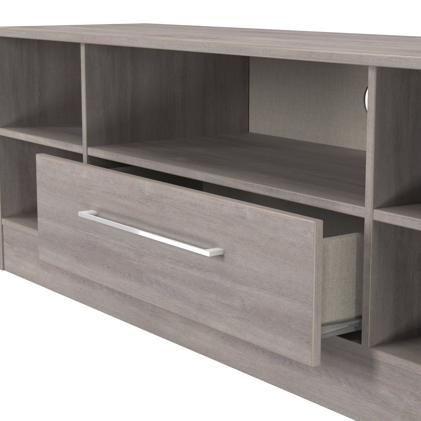 Worcester TV Unit Light Grey 5 Shelves 1 Drawer 39cm