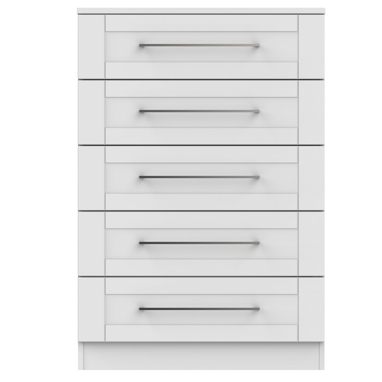 York Tall Chest of Drawers Grey 5 Drawers 74cm