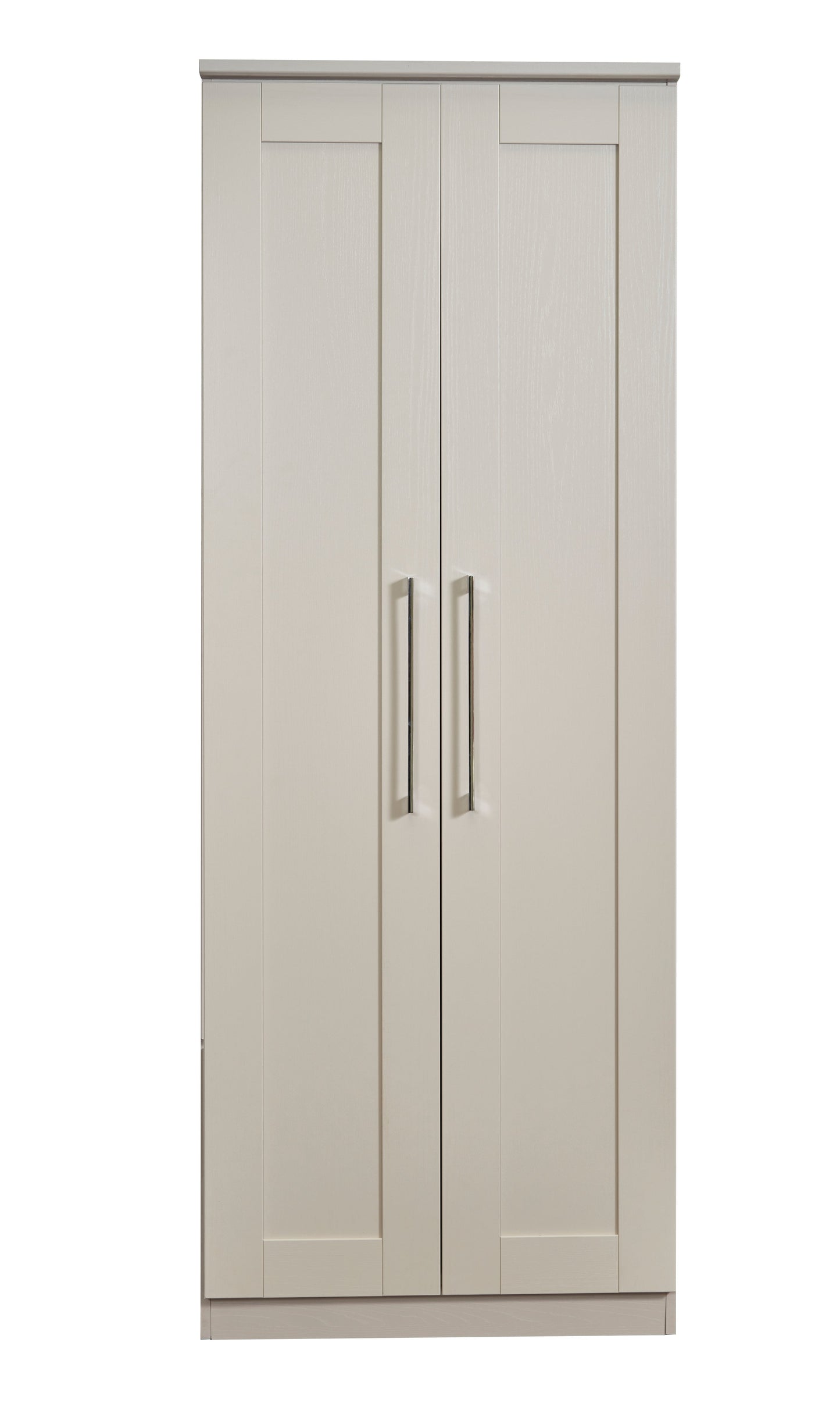 York Tall Wardrobe Cream 2 Doors 1 Shelf 74cm