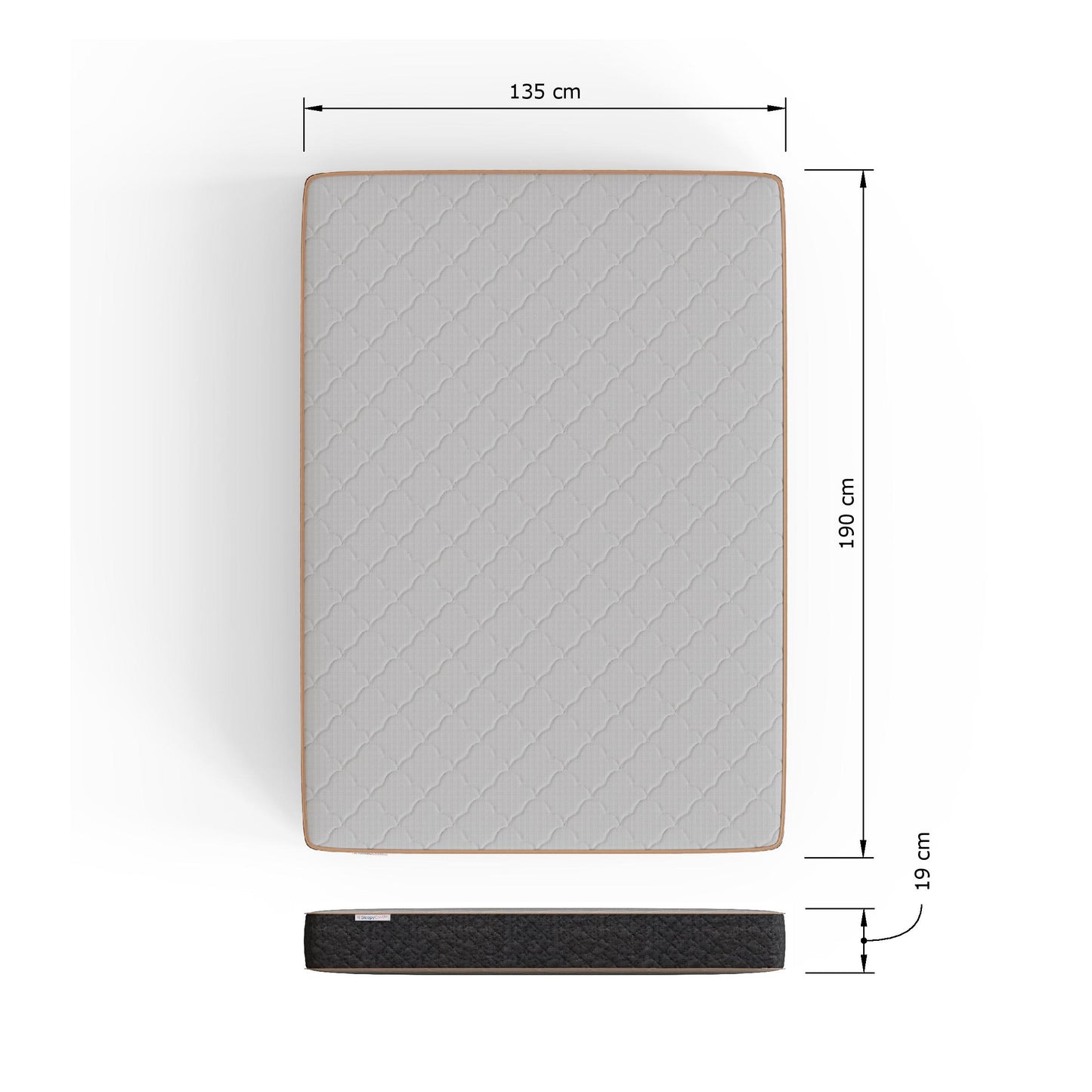 SleepyCastle Double Mattress Polyester White 4 x 6ft